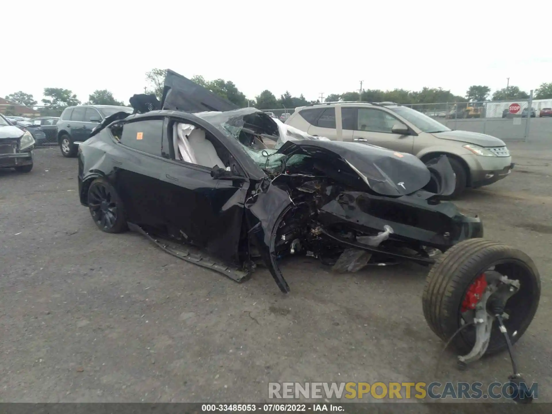 1 Photograph of a damaged car 5YJYGDEF0MF263440 TESLA MODEL Y 2021