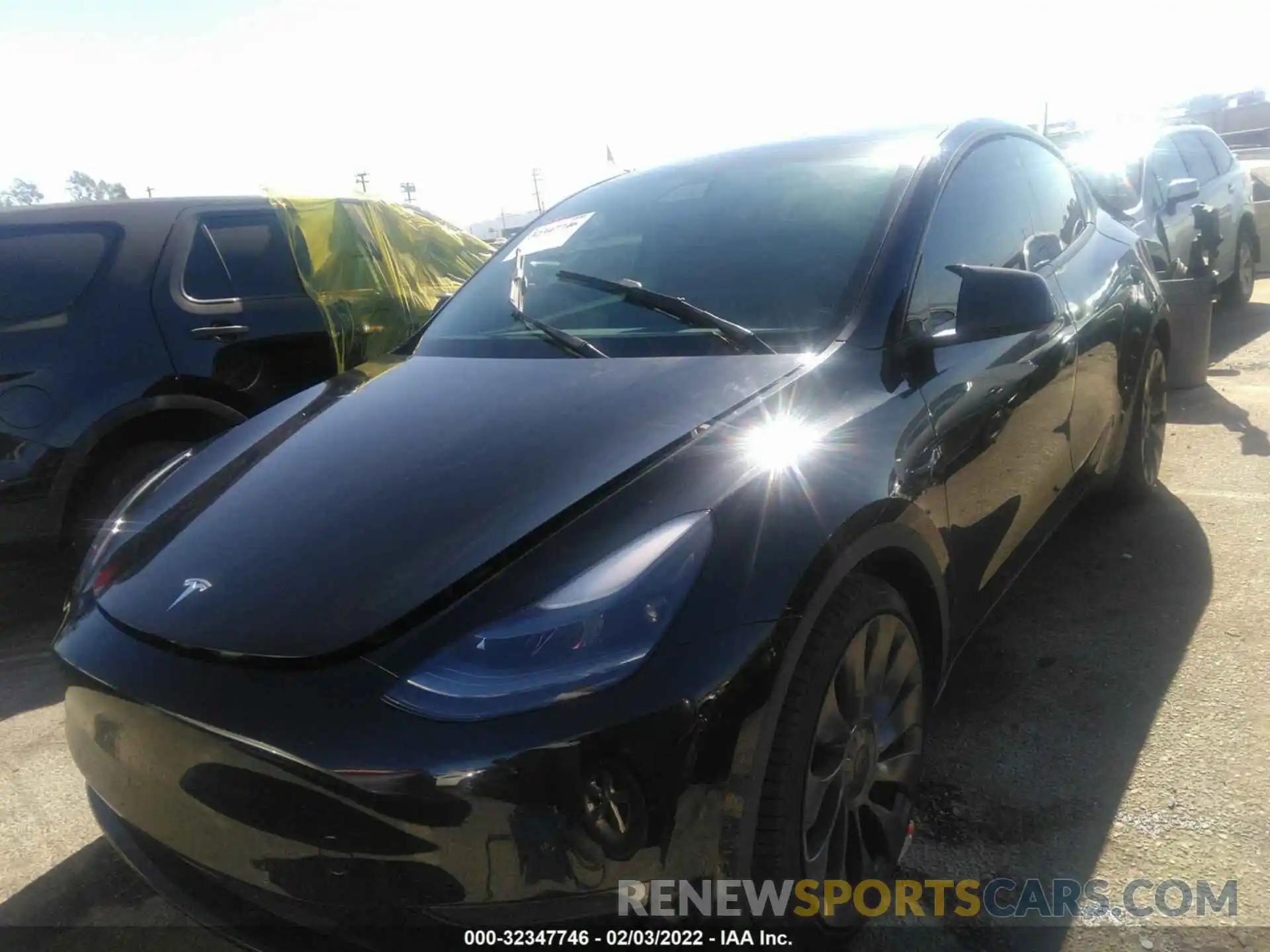 2 Photograph of a damaged car 5YJYGDEF0MF264104 TESLA MODEL Y 2021