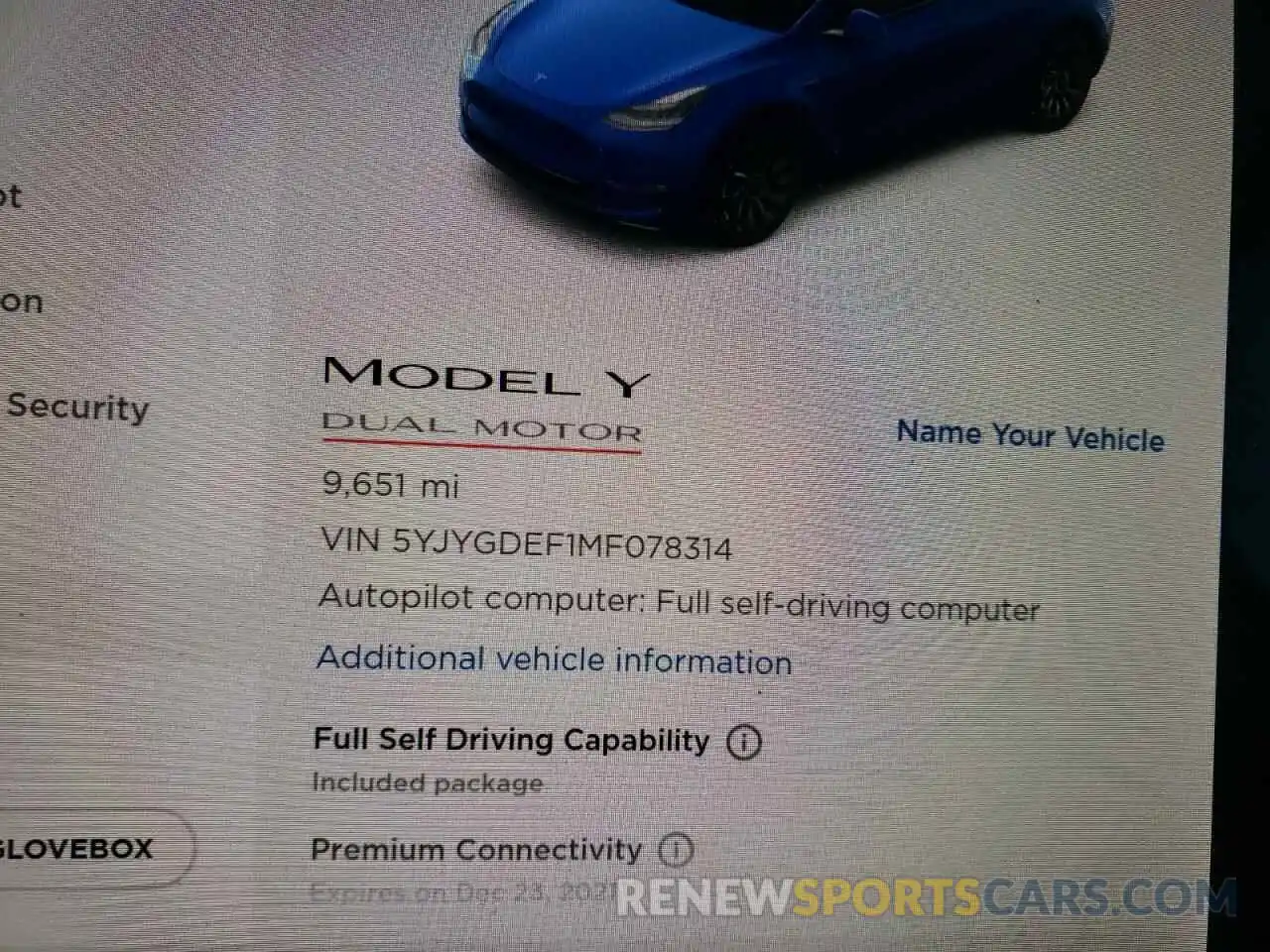 8 Photograph of a damaged car 5YJYGDEF1MF078314 TESLA MODEL Y 2021