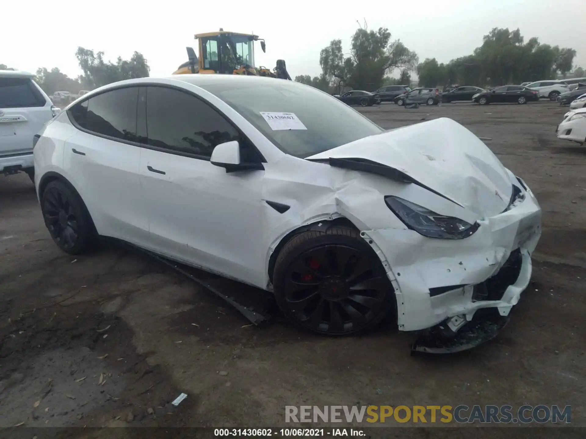 1 Photograph of a damaged car 5YJYGDEF1MF157885 TESLA MODEL Y 2021