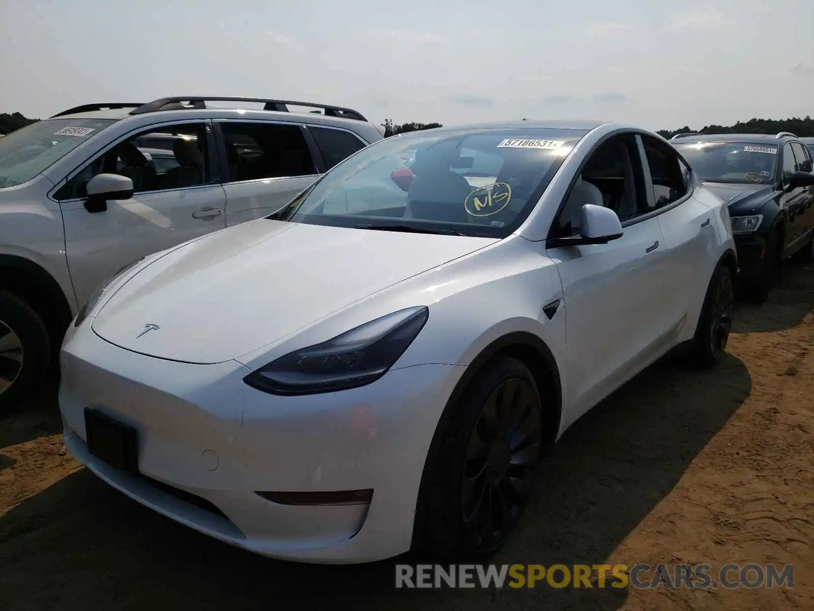 2 Photograph of a damaged car 5YJYGDEF1MF178610 TESLA MODEL Y 2021