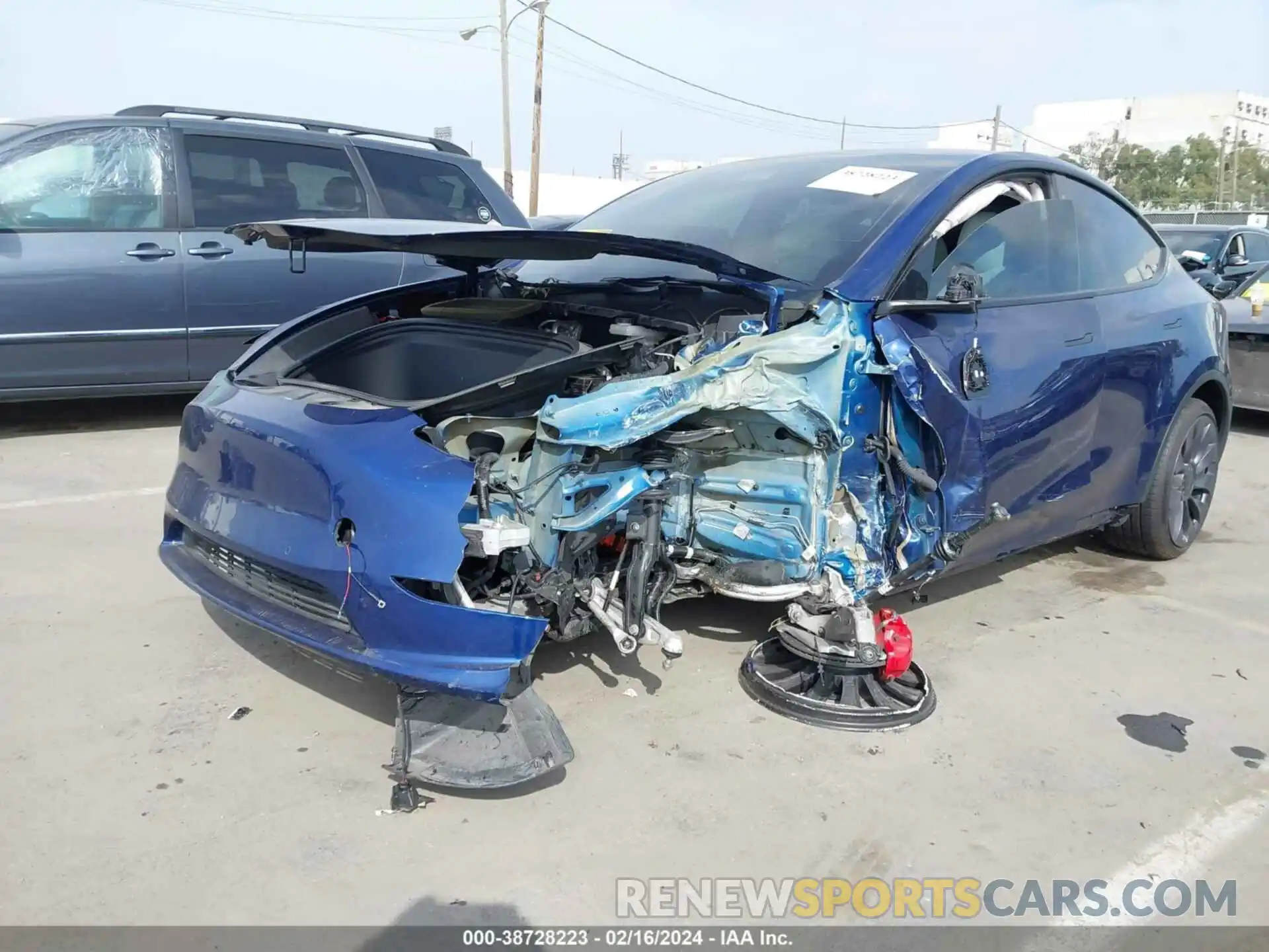 2 Photograph of a damaged car 5YJYGDEF1MF194709 TESLA MODEL Y 2021