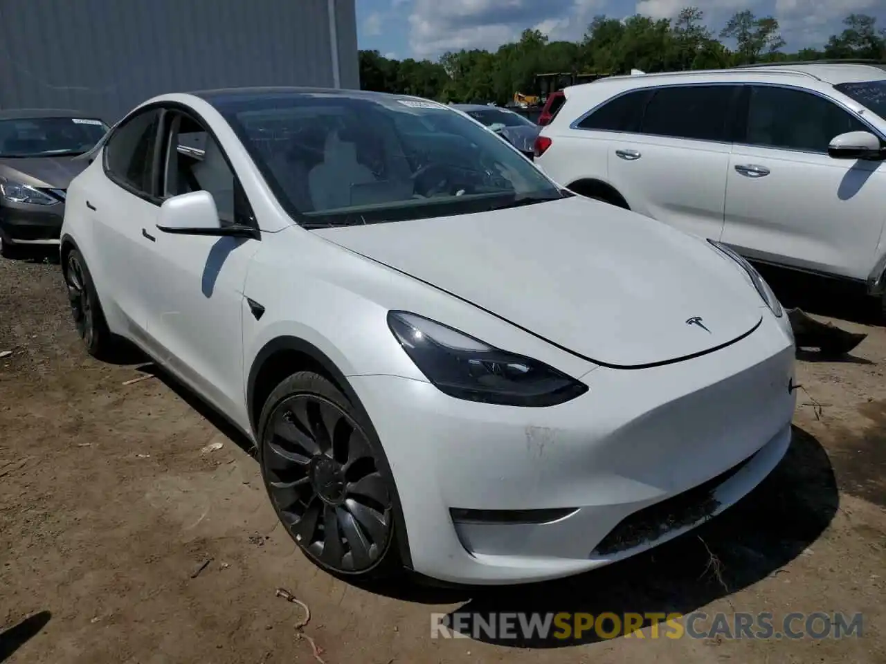 1 Photograph of a damaged car 5YJYGDEF1MF196962 TESLA MODEL Y 2021