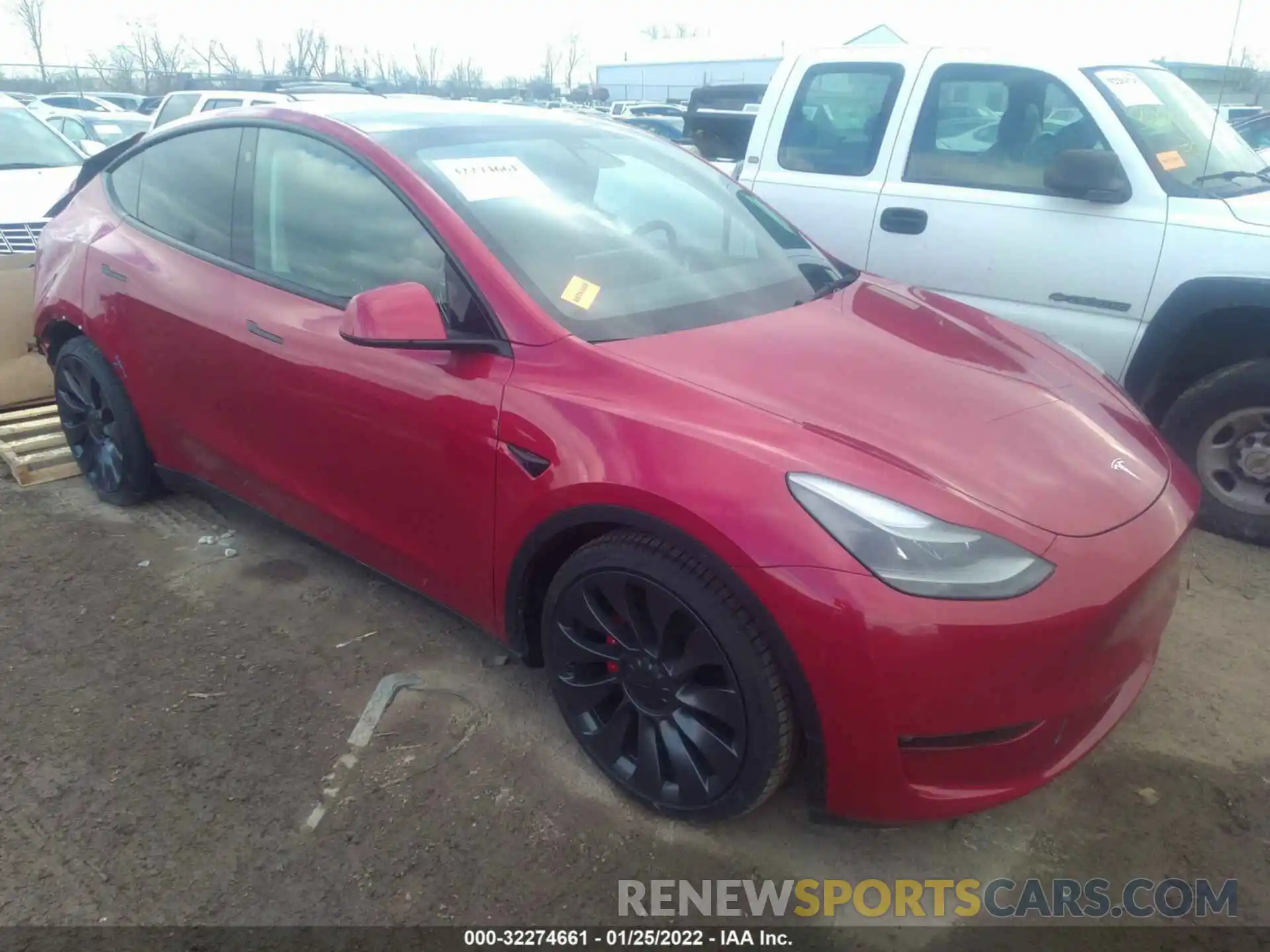 1 Фотография поврежденного автомобиля 5YJYGDEF1MF197528 TESLA MODEL Y 2021