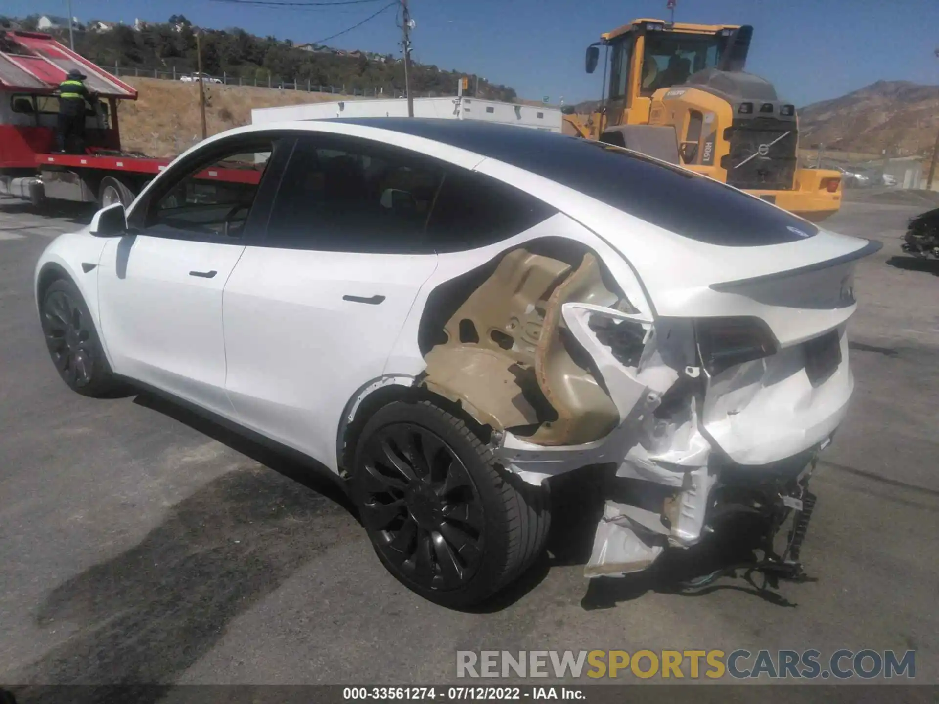 3 Photograph of a damaged car 5YJYGDEF1MF257727 TESLA MODEL Y 2021