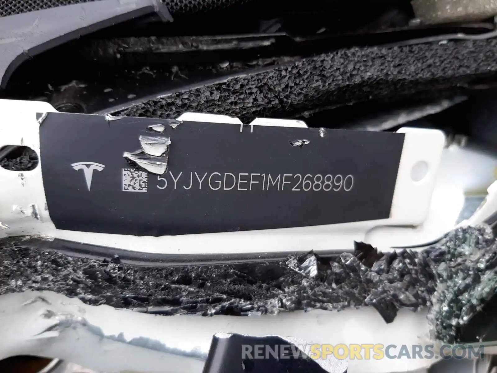 10 Photograph of a damaged car 5YJYGDEF1MF268890 TESLA MODEL Y 2021