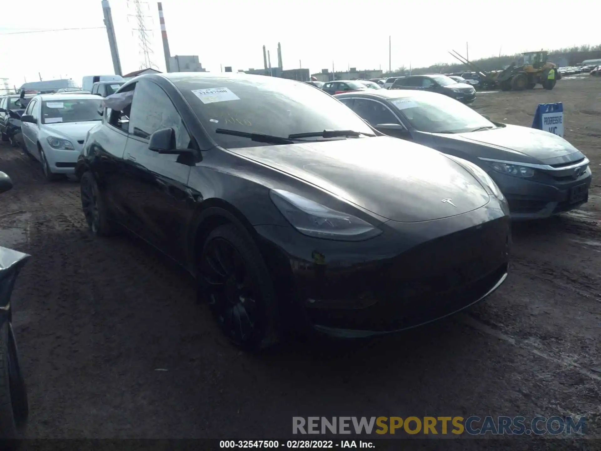 1 Photograph of a damaged car 5YJYGDEF1MF271708 TESLA MODEL Y 2021