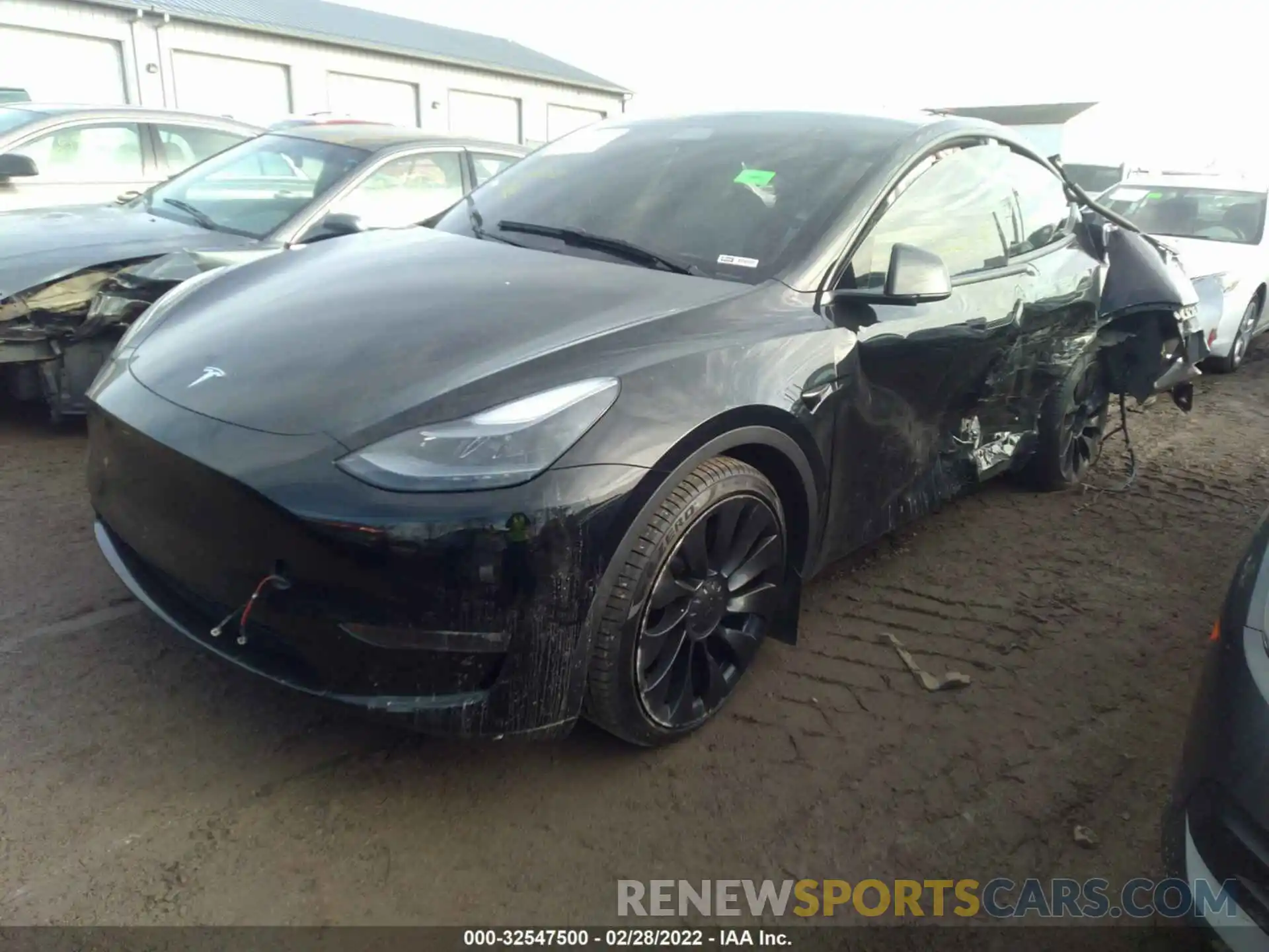 2 Photograph of a damaged car 5YJYGDEF1MF271708 TESLA MODEL Y 2021