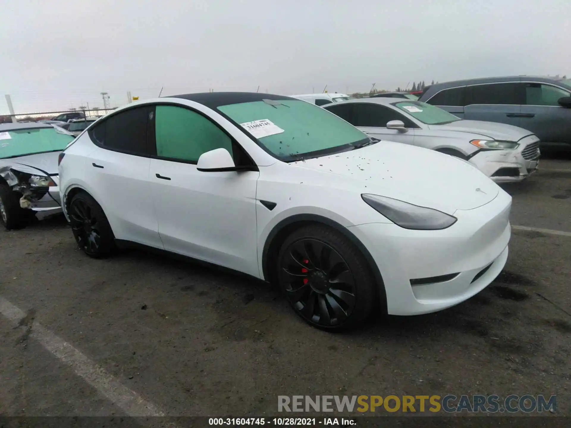 1 Photograph of a damaged car 5YJYGDEF2MF076278 TESLA MODEL Y 2021