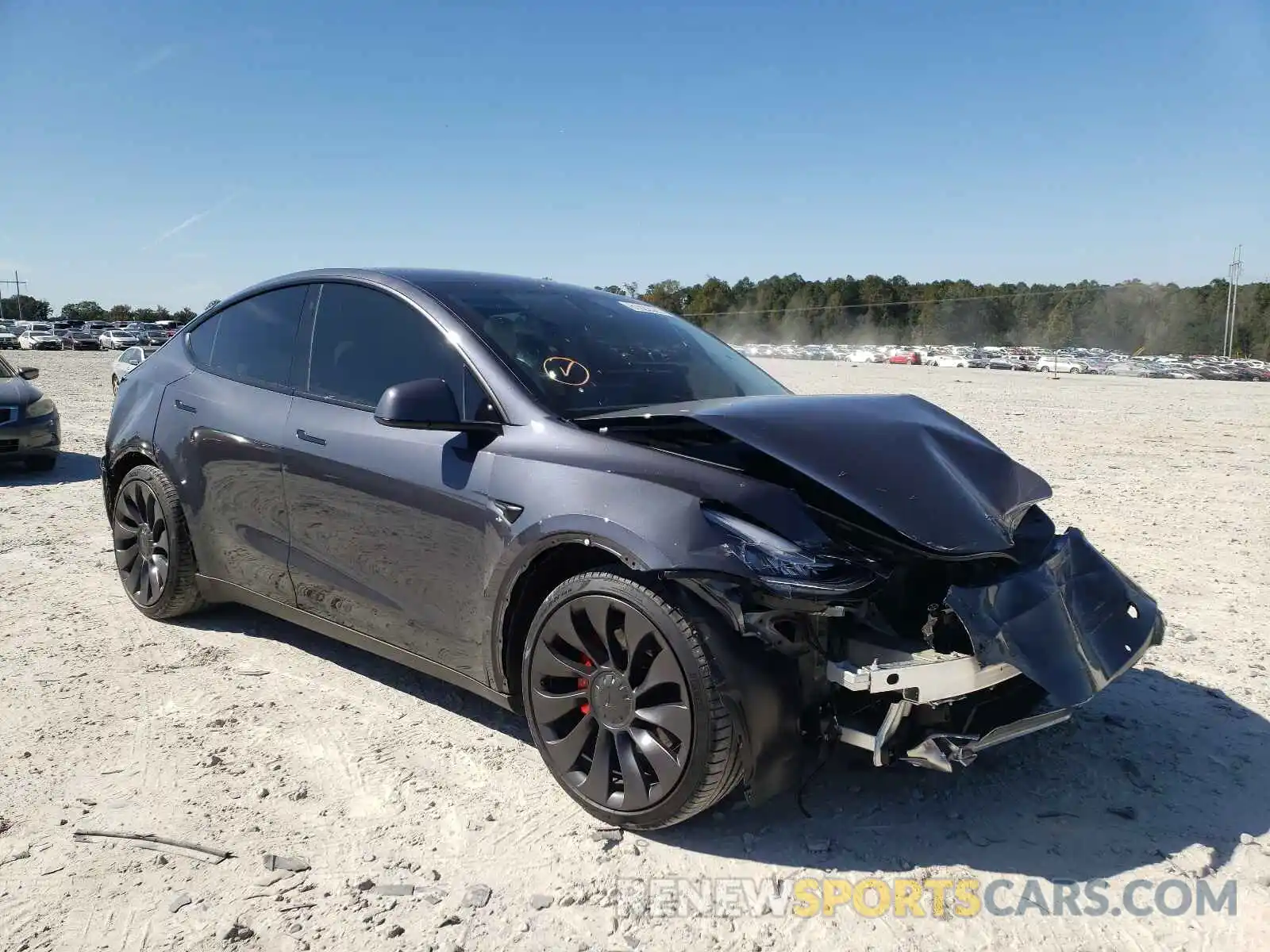 1 Photograph of a damaged car 5YJYGDEF2MF081447 TESLA MODEL Y 2021