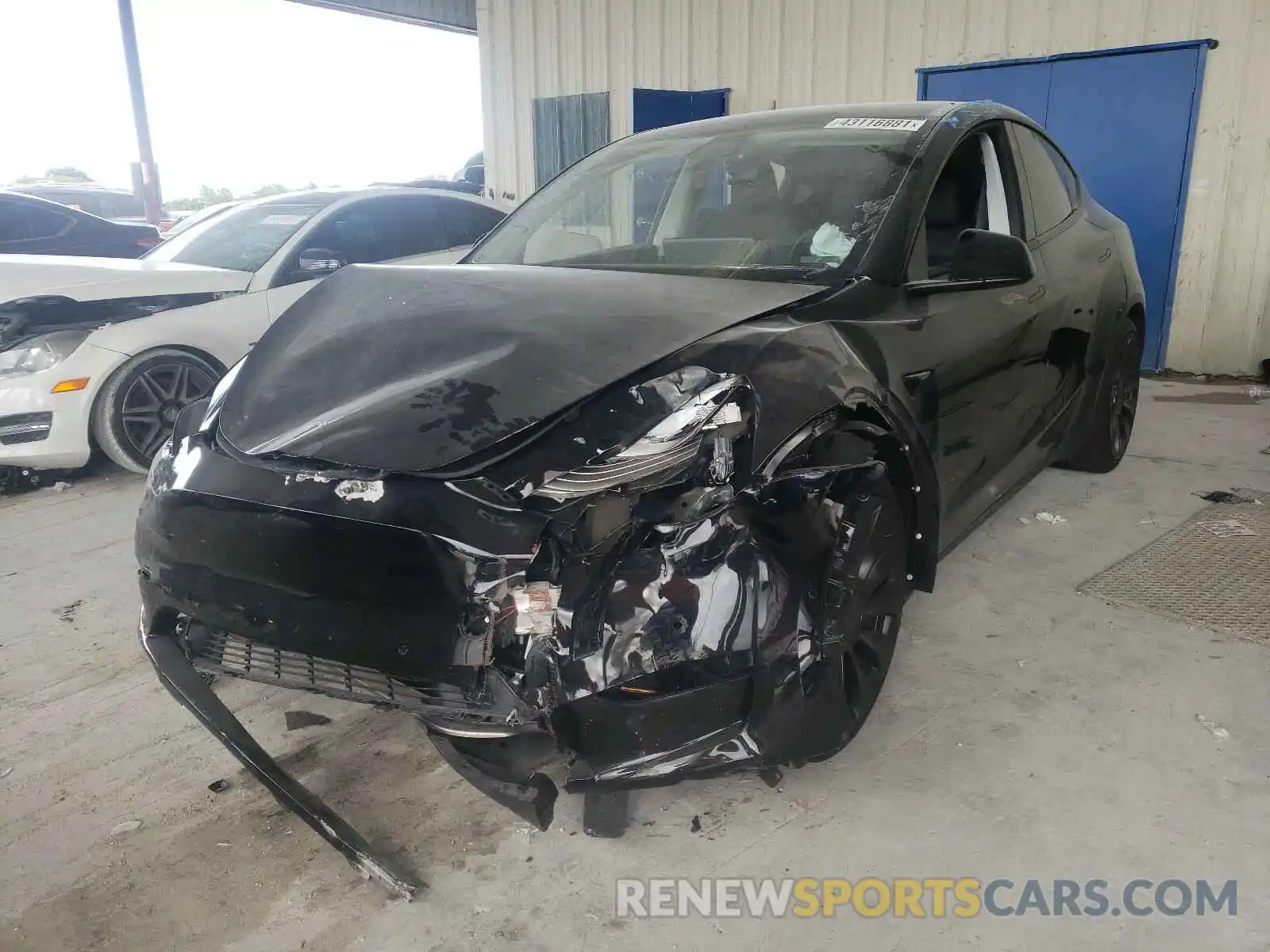 2 Photograph of a damaged car 5YJYGDEF2MF088950 TESLA MODEL Y 2021