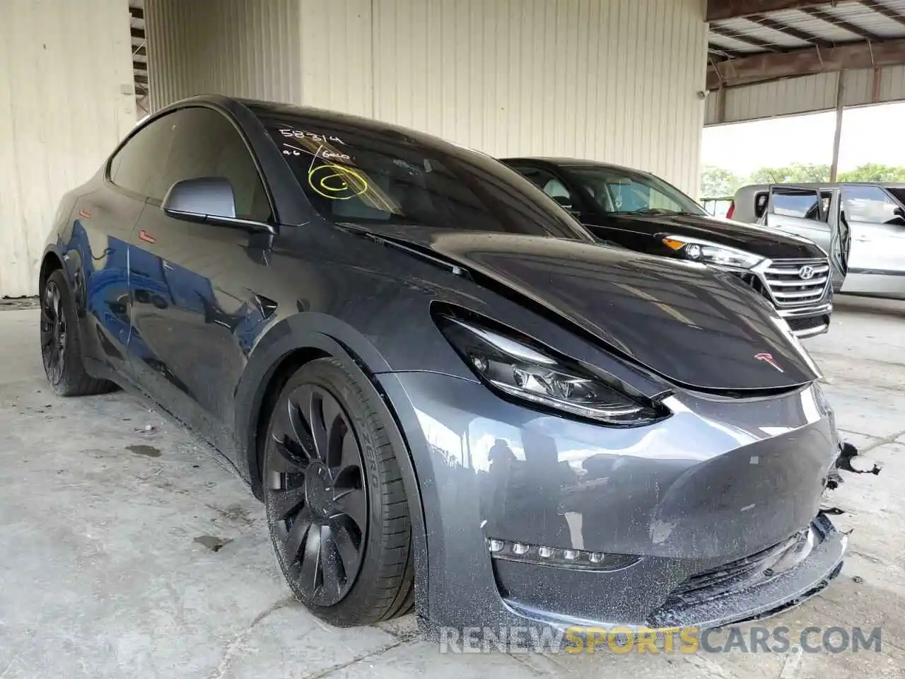 1 Photograph of a damaged car 5YJYGDEF2MF194637 TESLA MODEL Y 2021