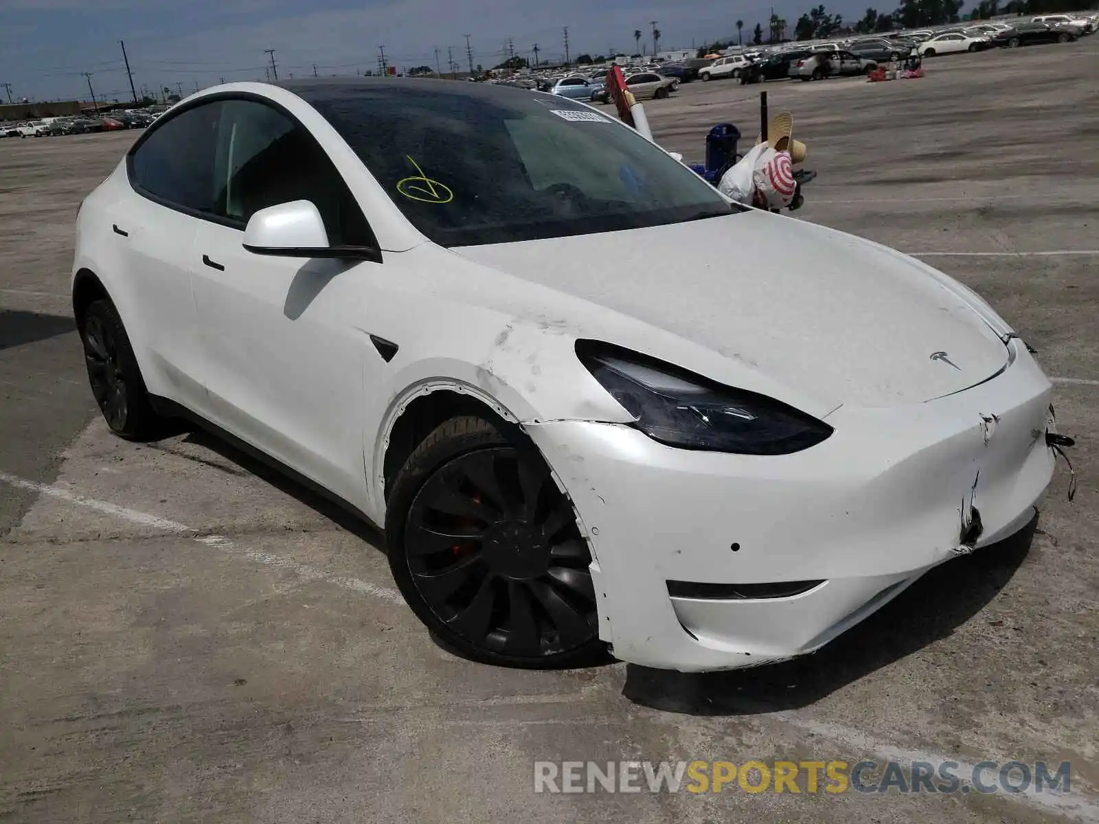 1 Photograph of a damaged car 5YJYGDEF2MF216538 TESLA MODEL Y 2021