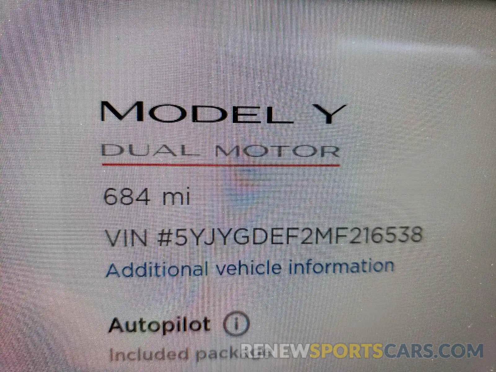 8 Фотография поврежденного автомобиля 5YJYGDEF2MF216538 TESLA MODEL Y 2021