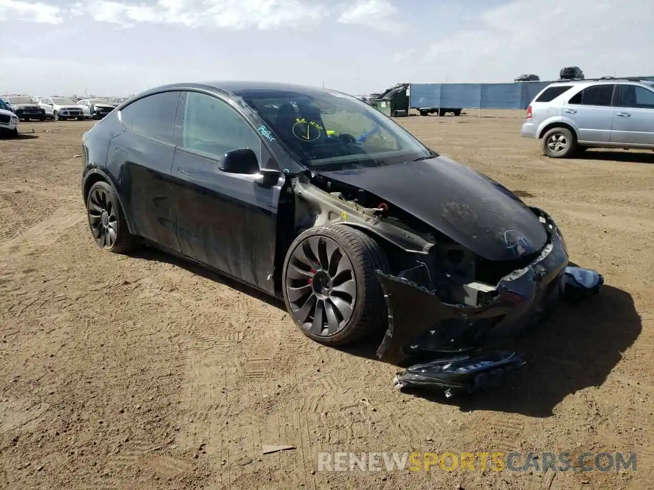 1 Photograph of a damaged car 5YJYGDEF3MF070201 TESLA MODEL Y 2021