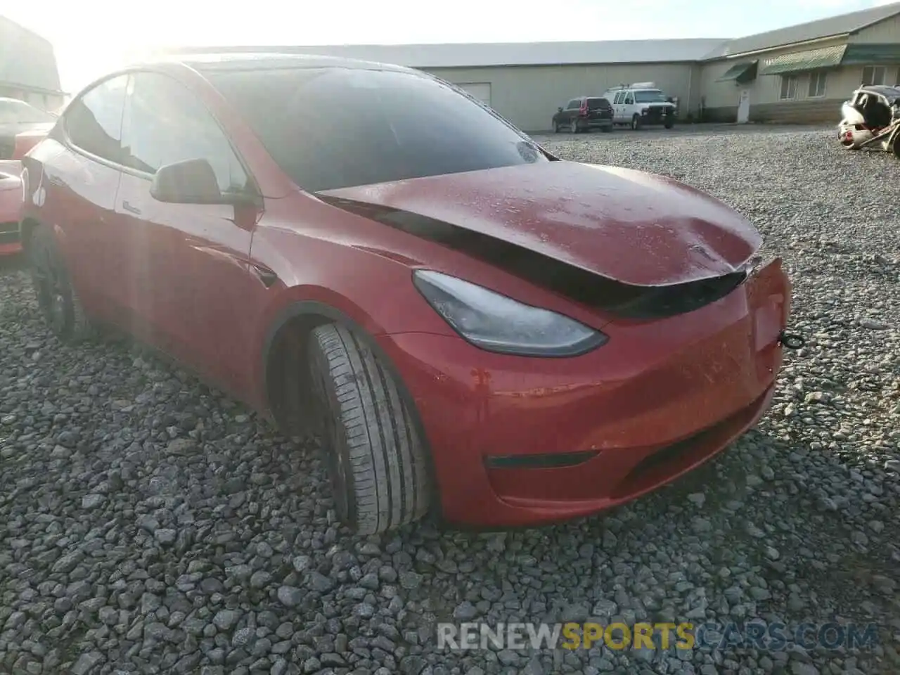 1 Photograph of a damaged car 5YJYGDEF3MF089184 TESLA MODEL Y 2021