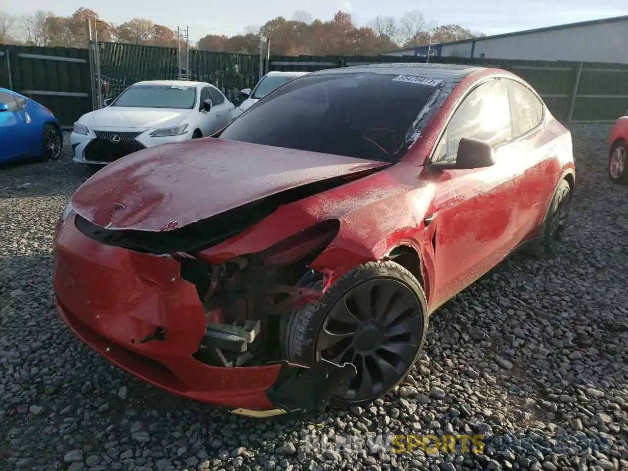 2 Photograph of a damaged car 5YJYGDEF3MF089184 TESLA MODEL Y 2021