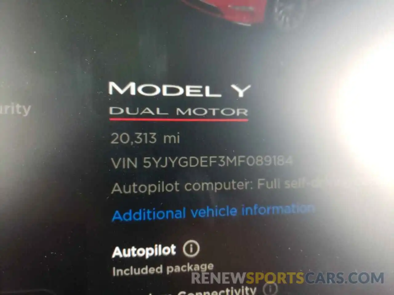 8 Фотография поврежденного автомобиля 5YJYGDEF3MF089184 TESLA MODEL Y 2021