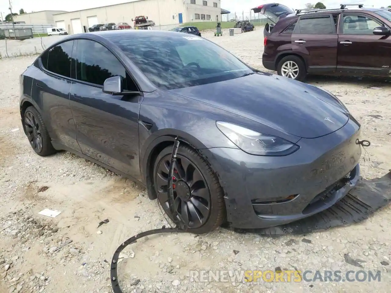 1 Photograph of a damaged car 5YJYGDEF3MF133720 TESLA MODEL Y 2021