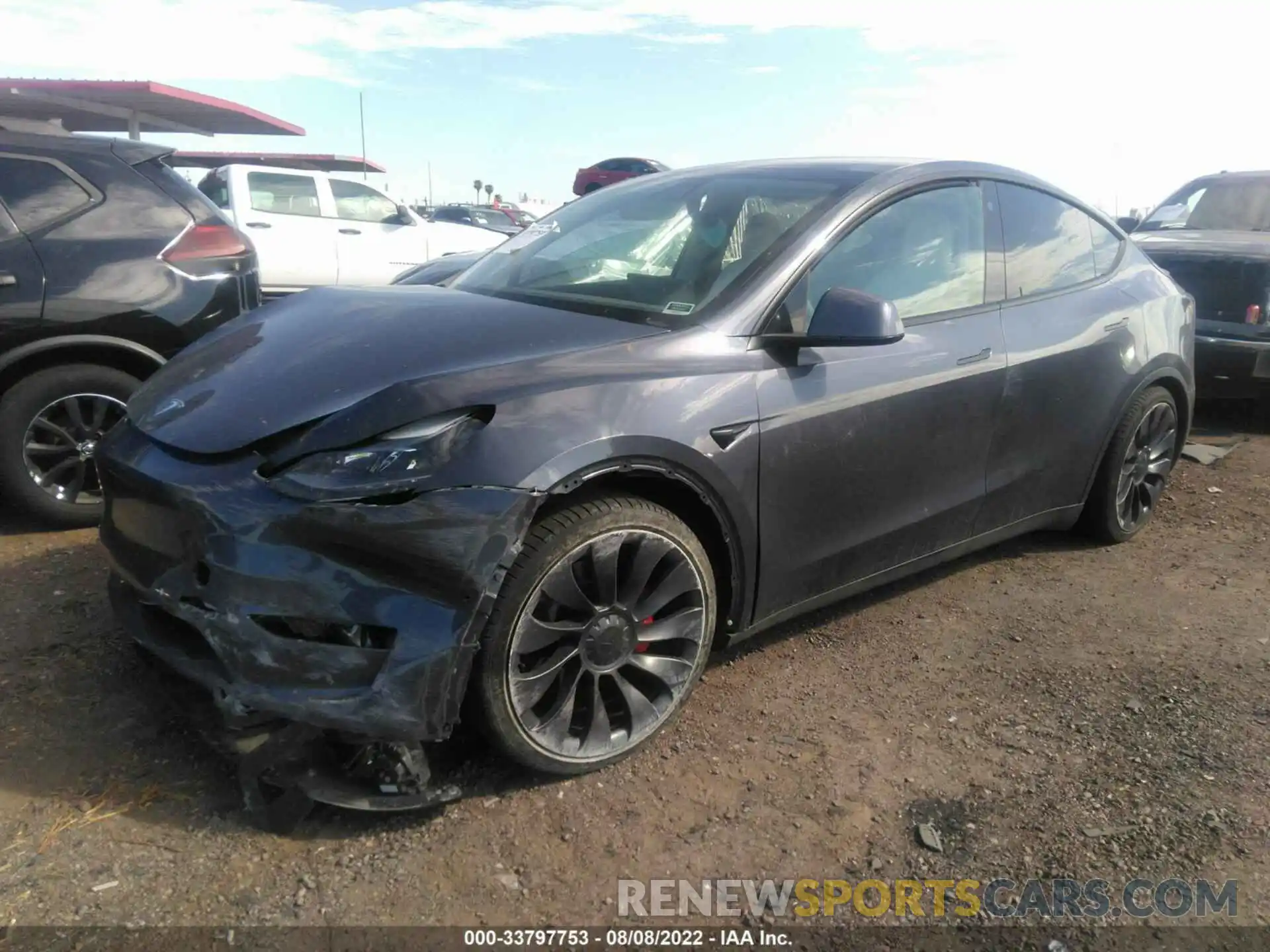 2 Фотография поврежденного автомобиля 5YJYGDEF3MF134088 TESLA MODEL Y 2021