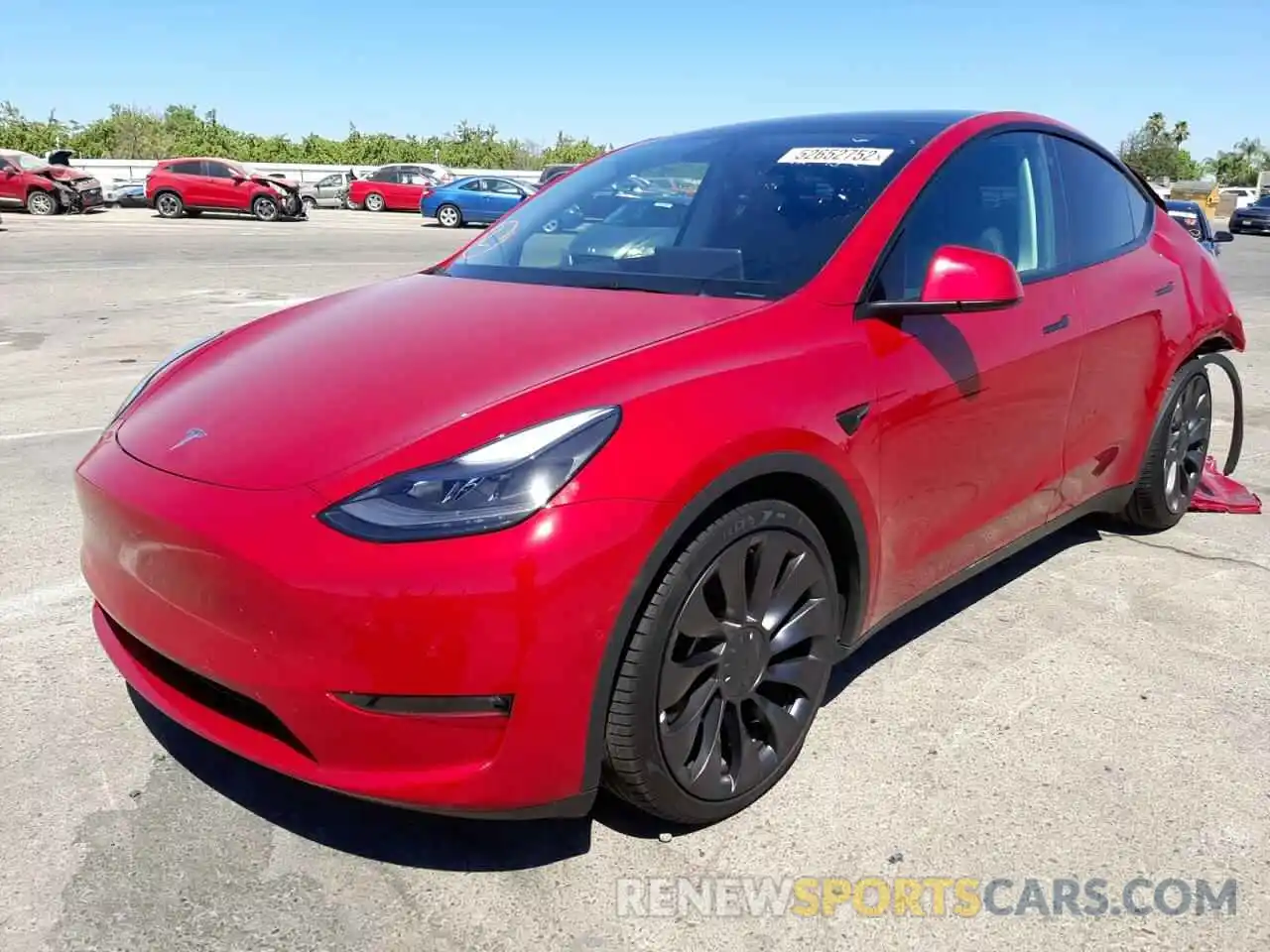 2 Photograph of a damaged car 5YJYGDEF3MF211932 TESLA MODEL Y 2021