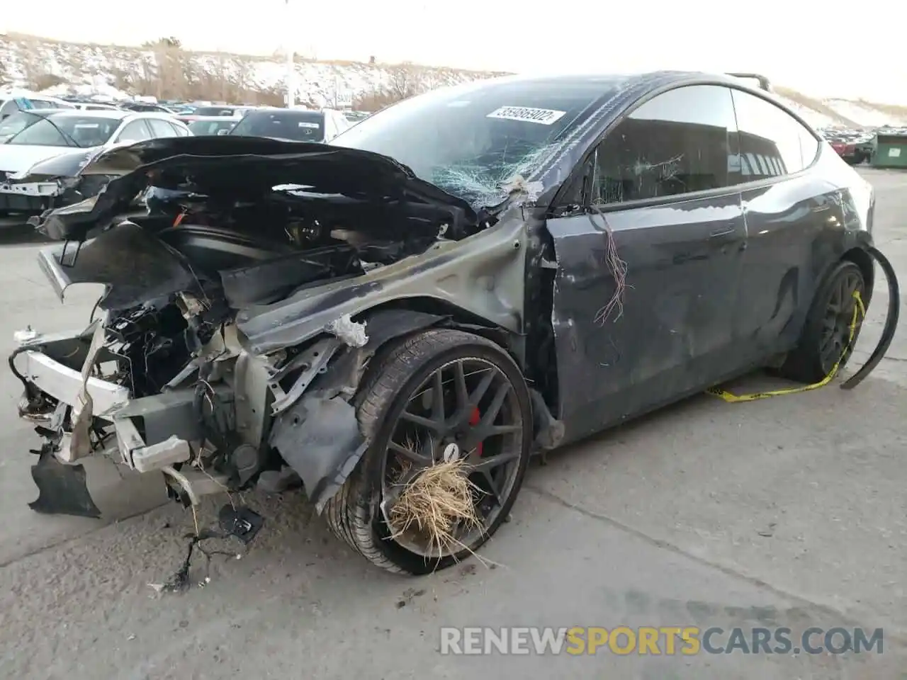 2 Photograph of a damaged car 5YJYGDEF3MF211980 TESLA MODEL Y 2021