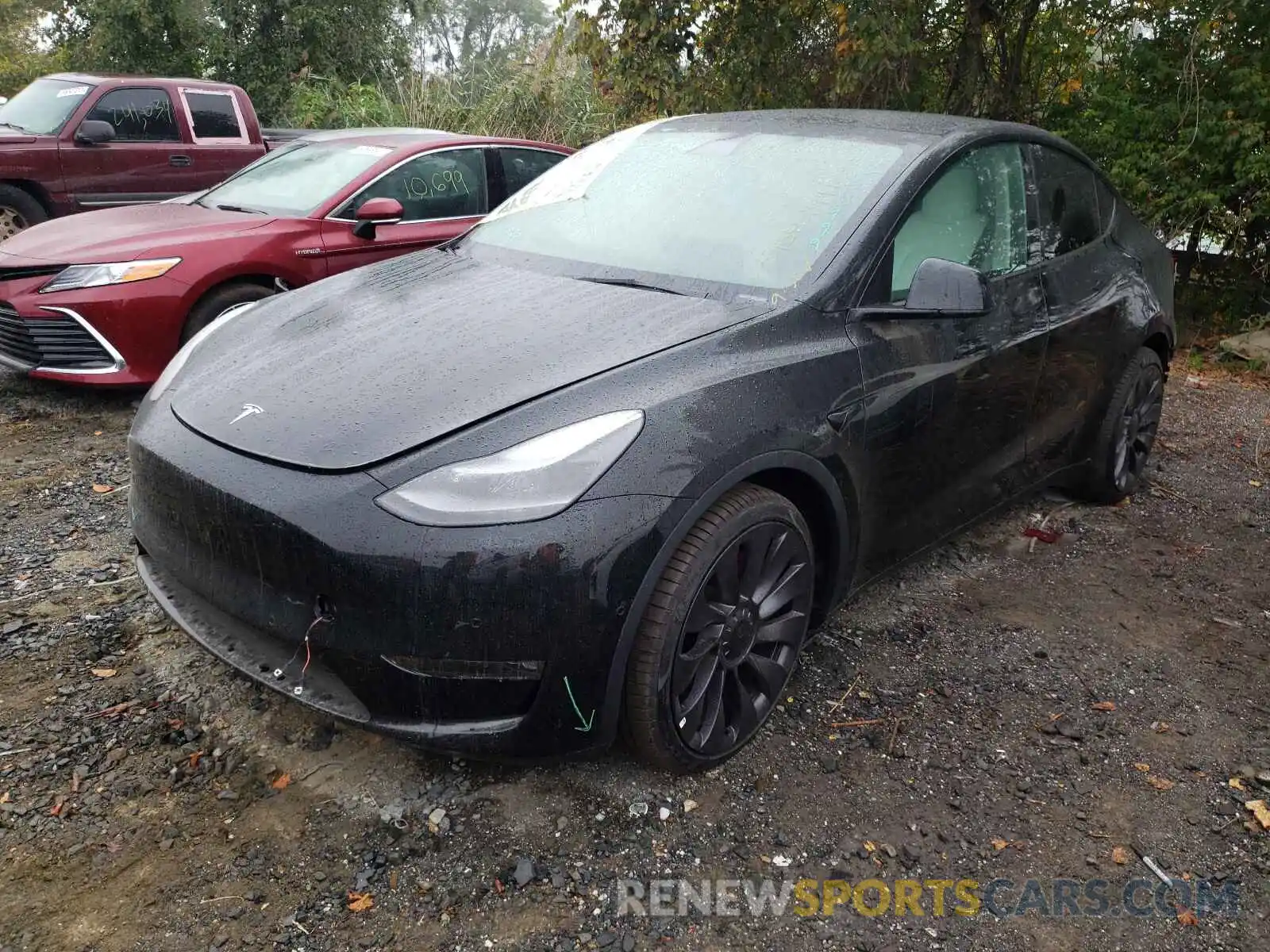 2 Фотография поврежденного автомобиля 5YJYGDEF3MF242999 TESLA MODEL Y 2021