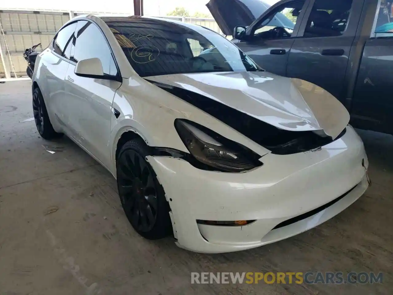 1 Photograph of a damaged car 5YJYGDEF3MF246227 TESLA MODEL Y 2021