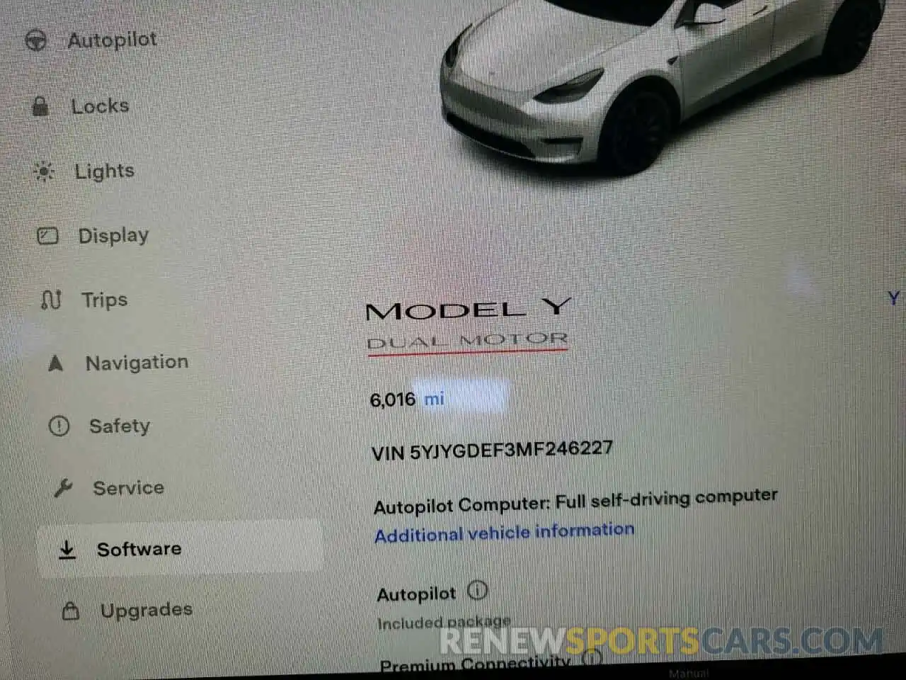 8 Photograph of a damaged car 5YJYGDEF3MF246227 TESLA MODEL Y 2021