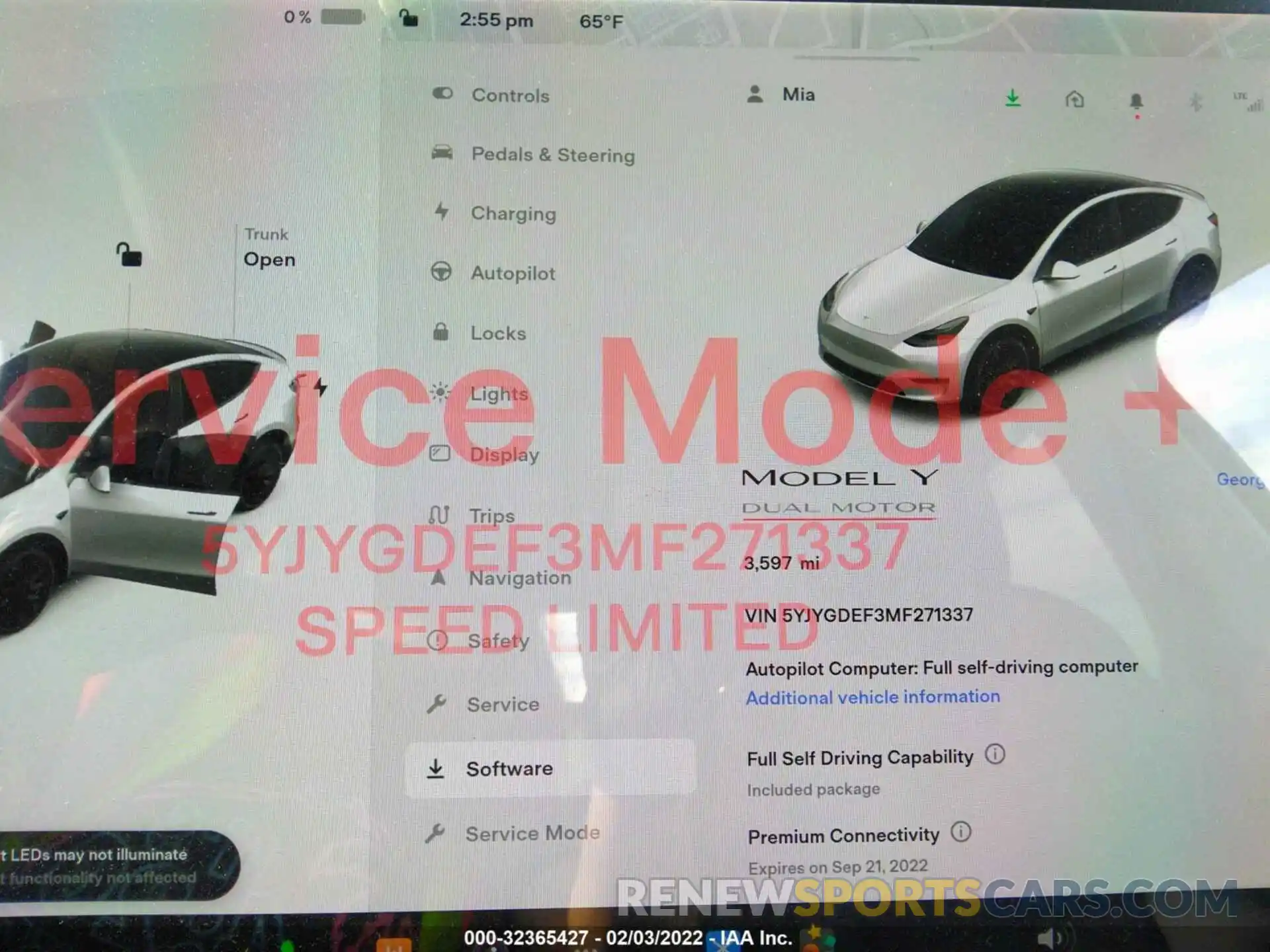 7 Фотография поврежденного автомобиля 5YJYGDEF3MF271337 TESLA MODEL Y 2021