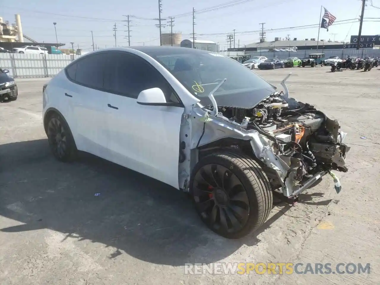 1 Photograph of a damaged car 5YJYGDEF3MF276943 TESLA MODEL Y 2021