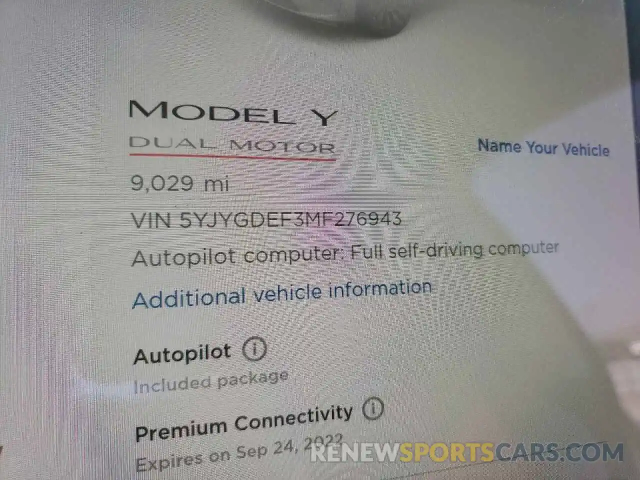 8 Photograph of a damaged car 5YJYGDEF3MF276943 TESLA MODEL Y 2021