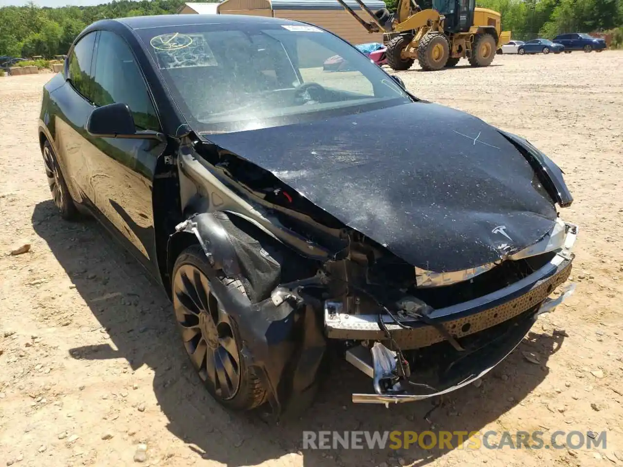 1 Photograph of a damaged car 5YJYGDEF3MF299283 TESLA MODEL Y 2021