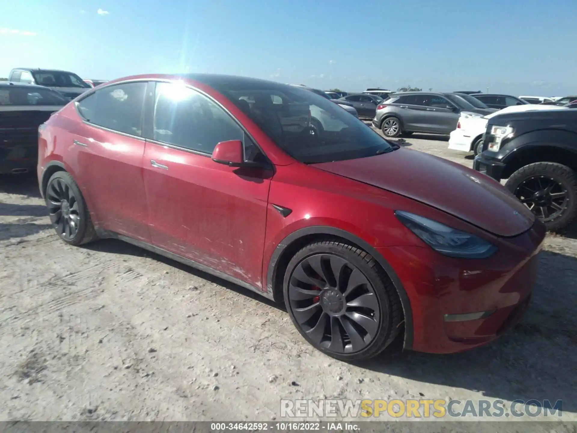 1 Photograph of a damaged car 5YJYGDEF4MF072930 TESLA MODEL Y 2021