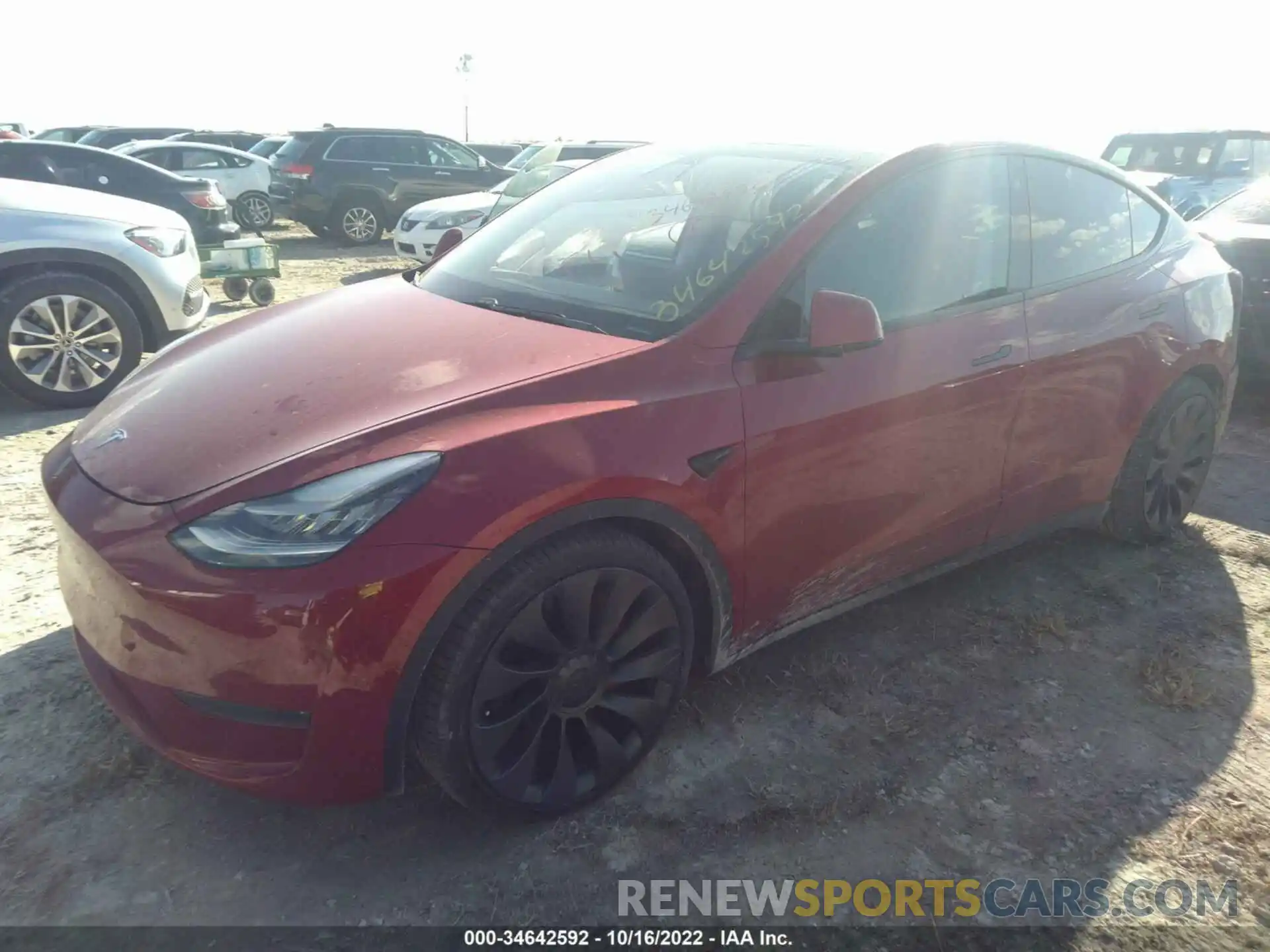 2 Photograph of a damaged car 5YJYGDEF4MF072930 TESLA MODEL Y 2021