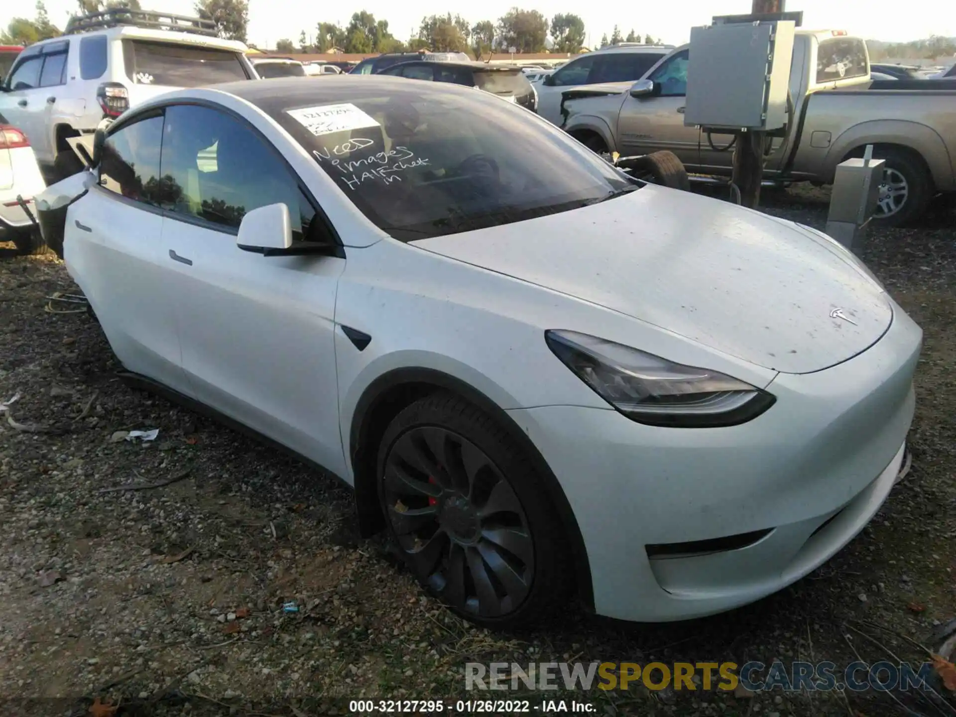 1 Фотография поврежденного автомобиля 5YJYGDEF4MF092238 TESLA MODEL Y 2021