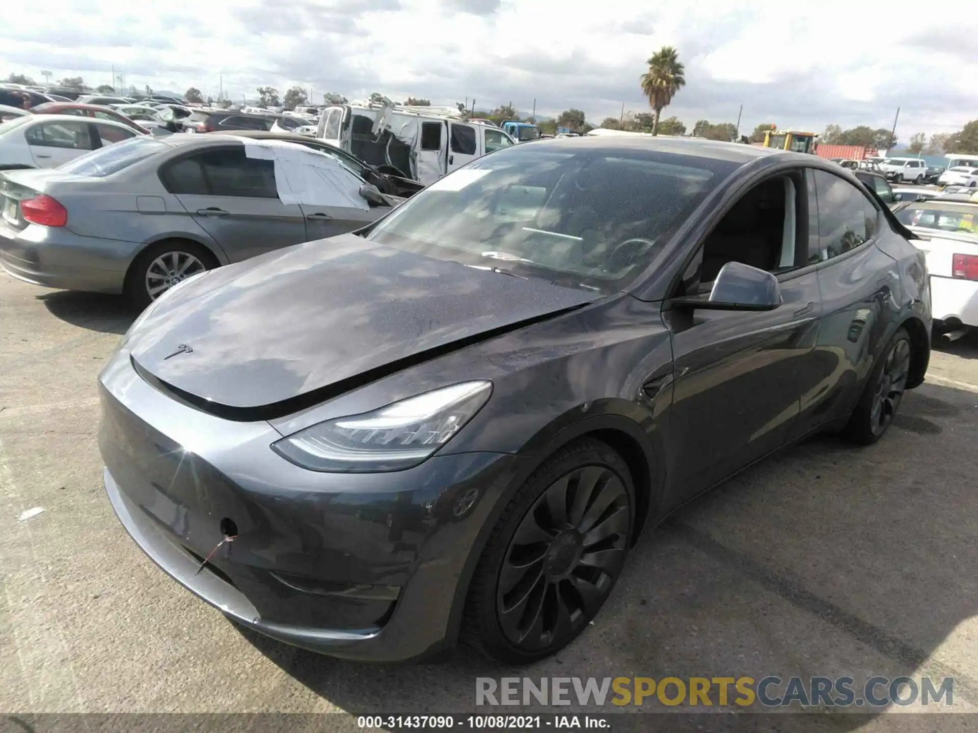 2 Фотография поврежденного автомобиля 5YJYGDEF4MF096600 TESLA MODEL Y 2021