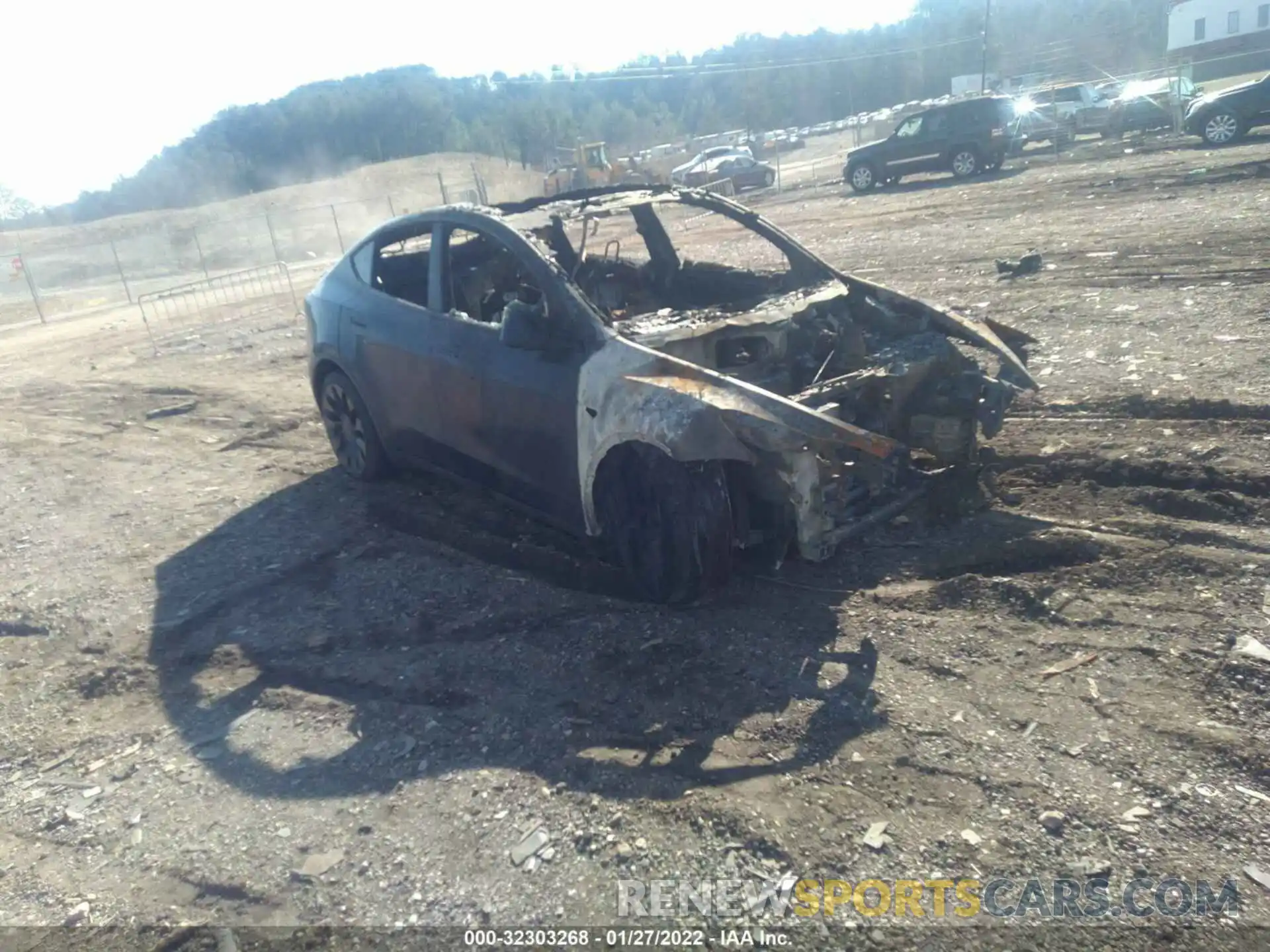 1 Photograph of a damaged car 5YJYGDEF4MF124492 TESLA MODEL Y 2021