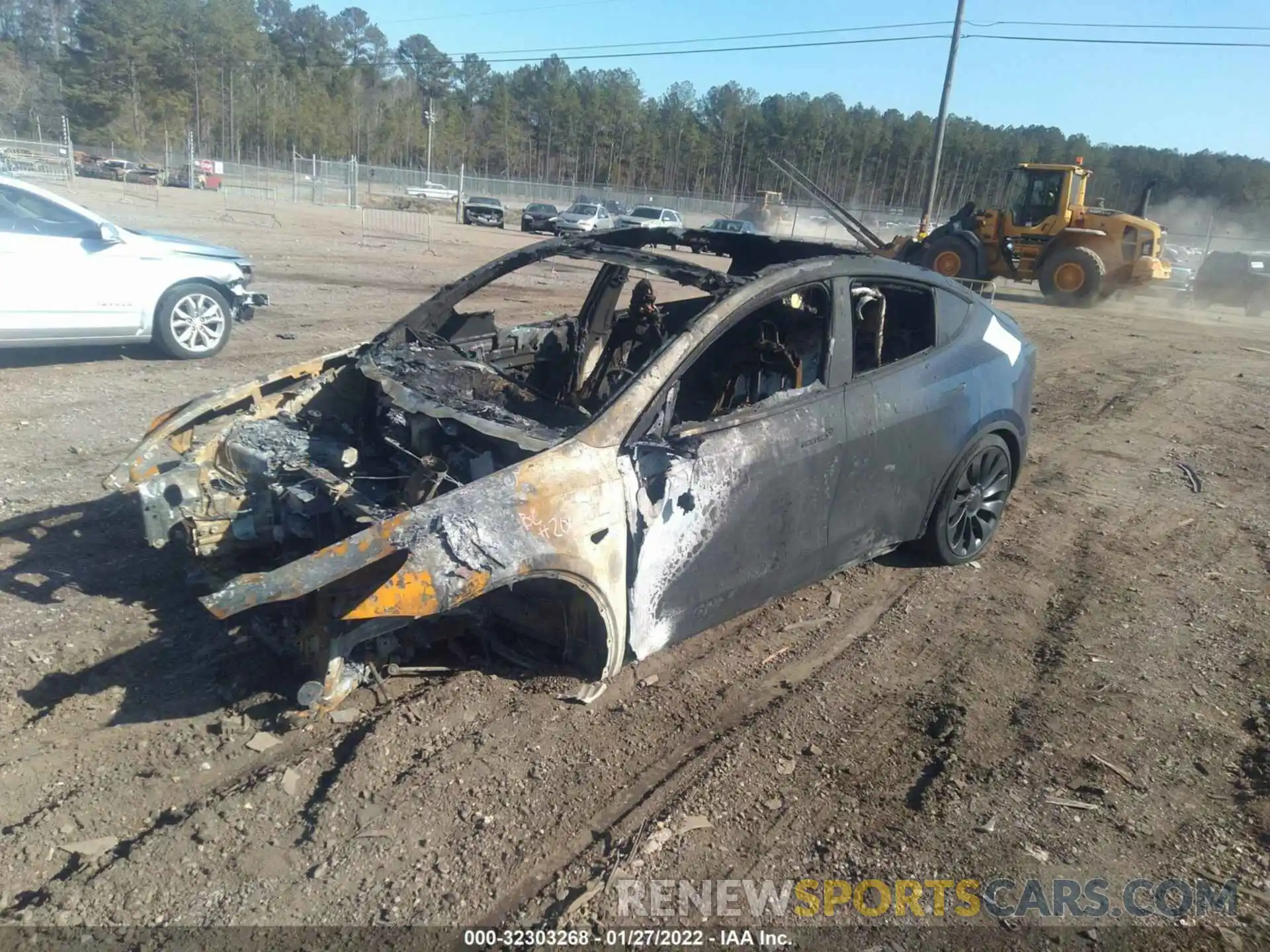 2 Photograph of a damaged car 5YJYGDEF4MF124492 TESLA MODEL Y 2021