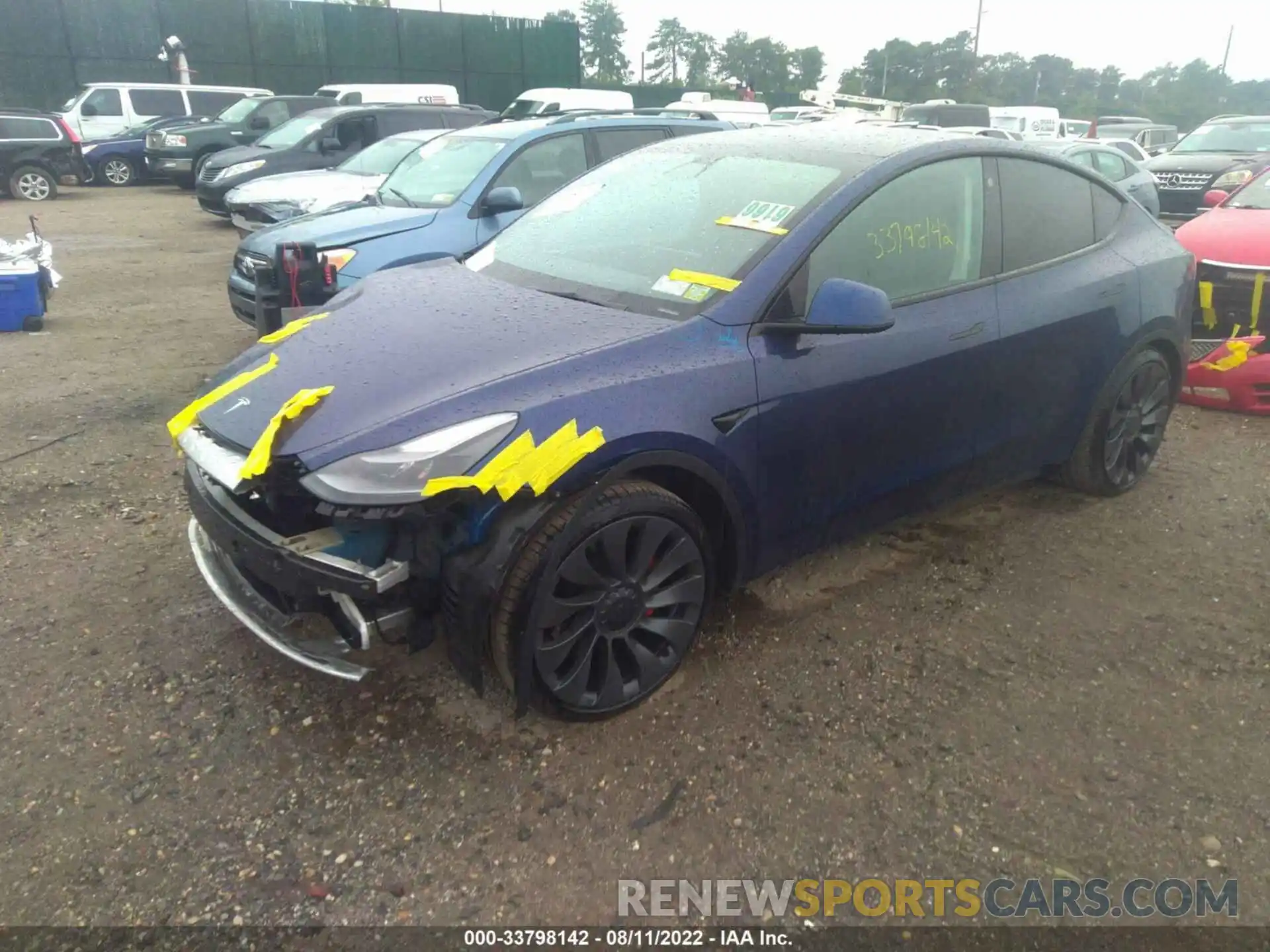 2 Photograph of a damaged car 5YJYGDEF4MF194834 TESLA MODEL Y 2021