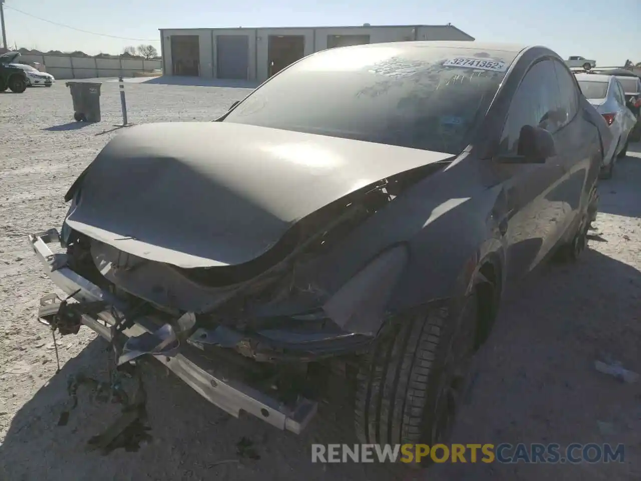 2 Photograph of a damaged car 5YJYGDEF4MF209476 TESLA MODEL Y 2021