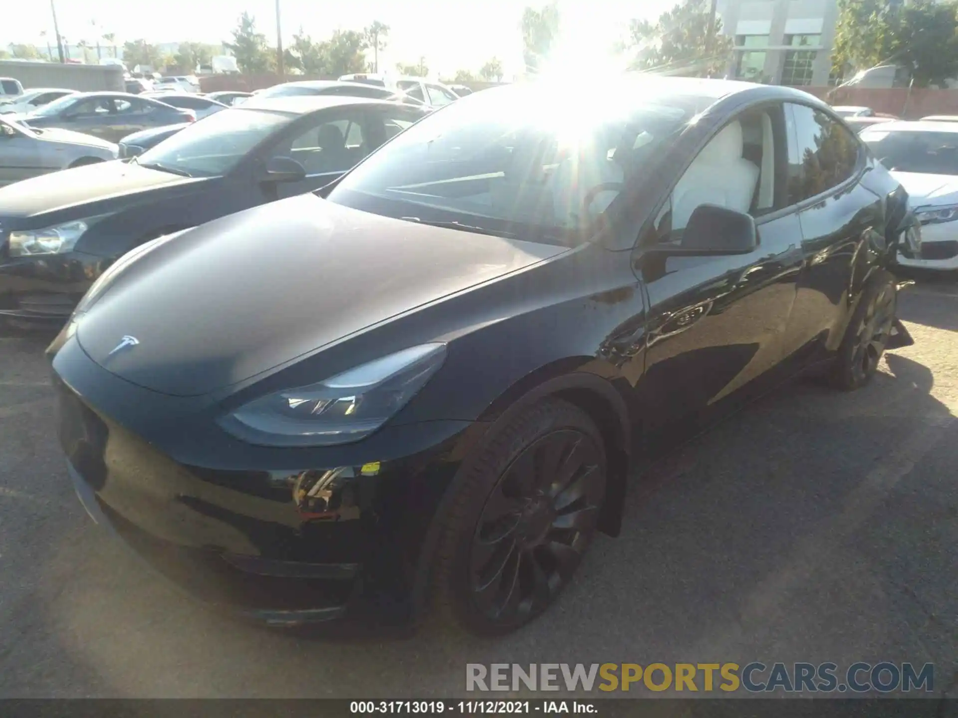 2 Фотография поврежденного автомобиля 5YJYGDEF4MF269760 TESLA MODEL Y 2021