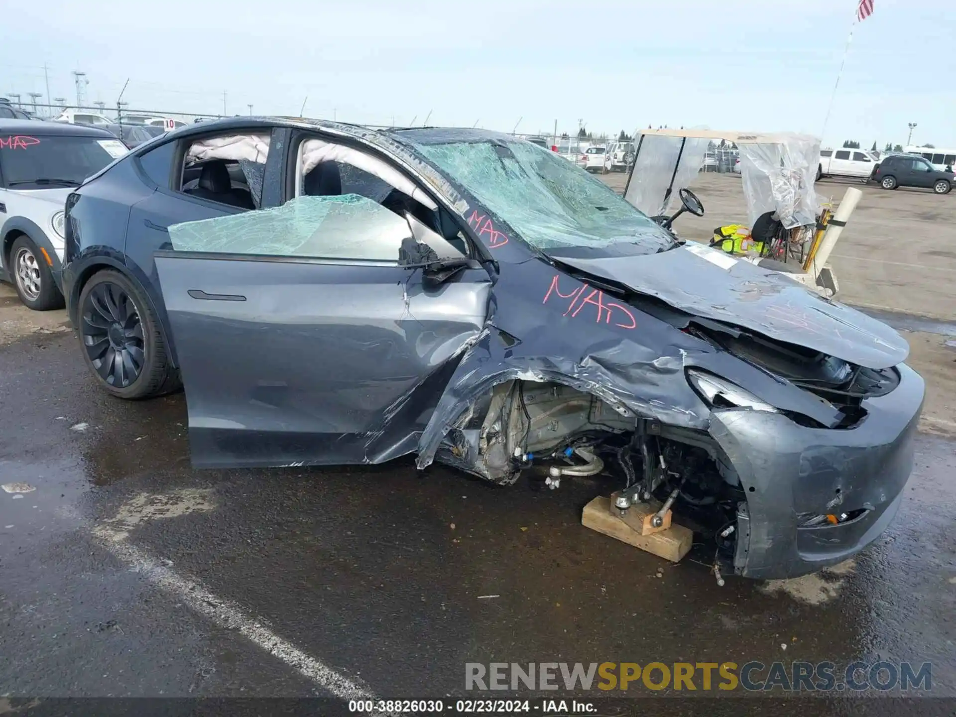 1 Photograph of a damaged car 5YJYGDEF4MF277745 TESLA MODEL Y 2021