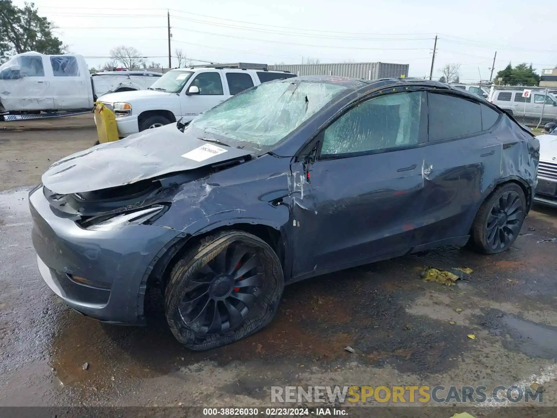 2 Photograph of a damaged car 5YJYGDEF4MF277745 TESLA MODEL Y 2021