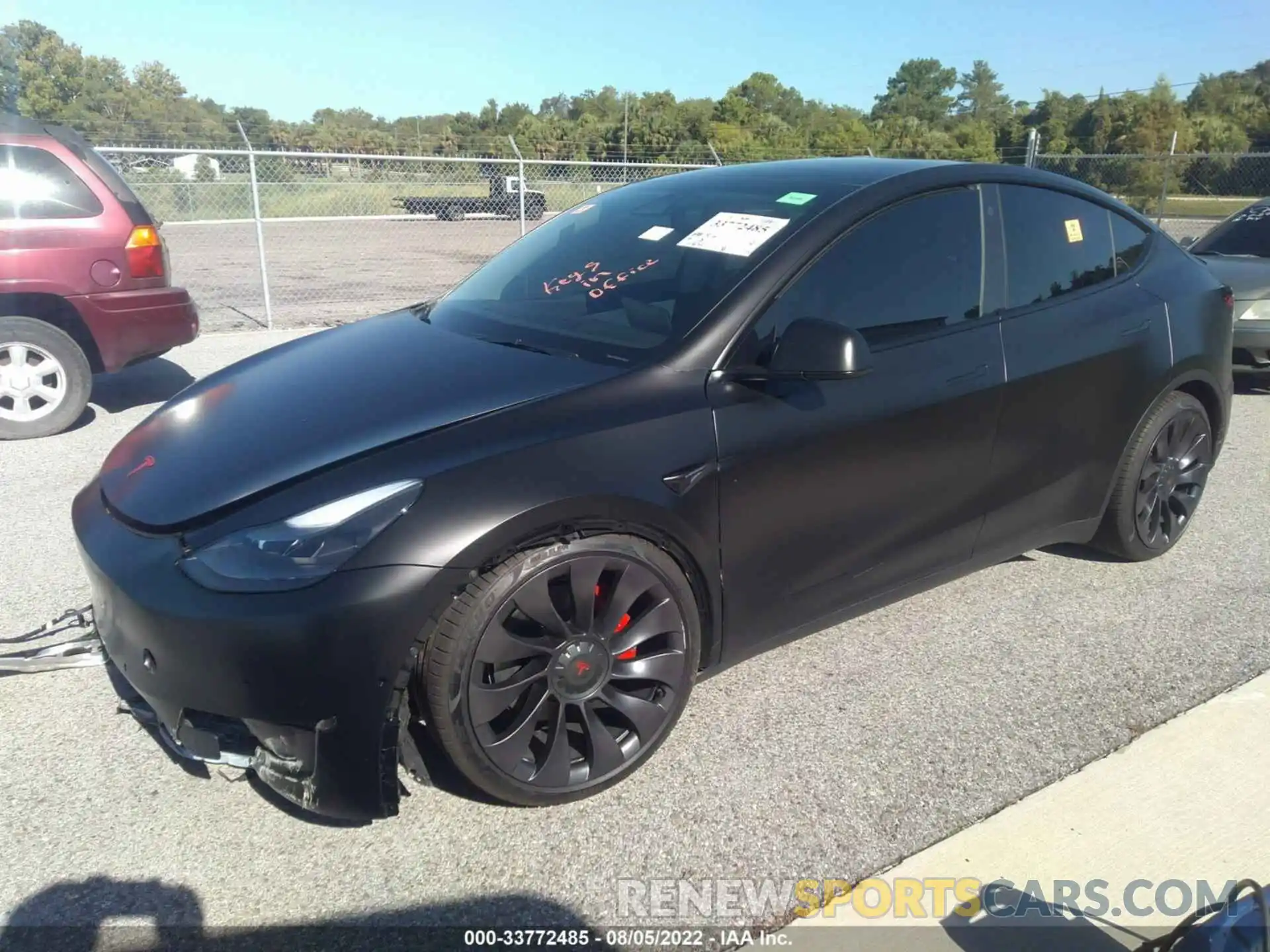 2 Photograph of a damaged car 5YJYGDEF4MF303177 TESLA MODEL Y 2021