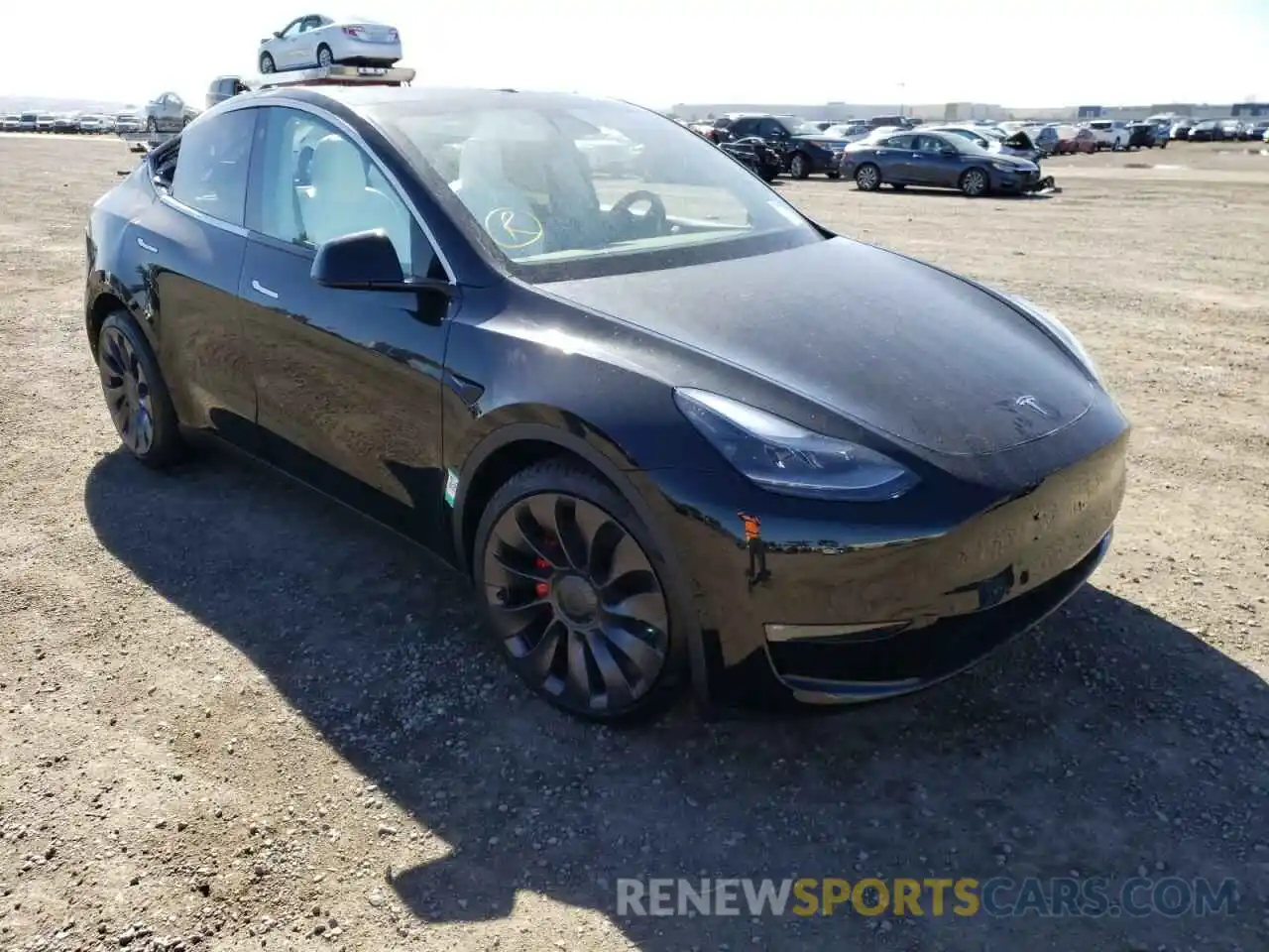 1 Photograph of a damaged car 5YJYGDEF4MF303924 TESLA MODEL Y 2021