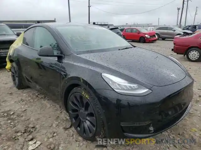 1 Фотография поврежденного автомобиля 5YJYGDEF5MF078364 TESLA MODEL Y 2021