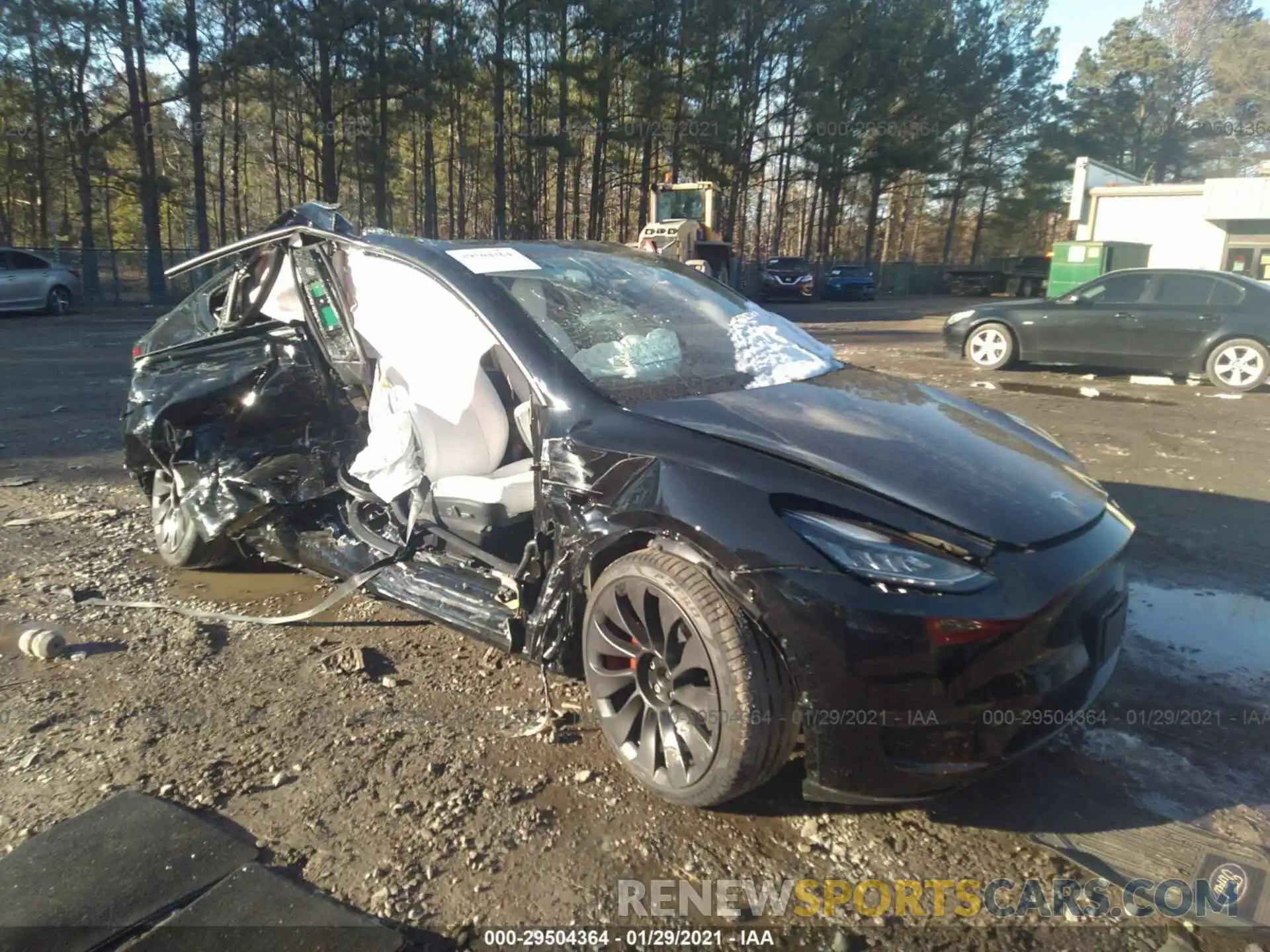 1 Photograph of a damaged car 5YJYGDEF5MF079403 TESLA MODEL Y 2021