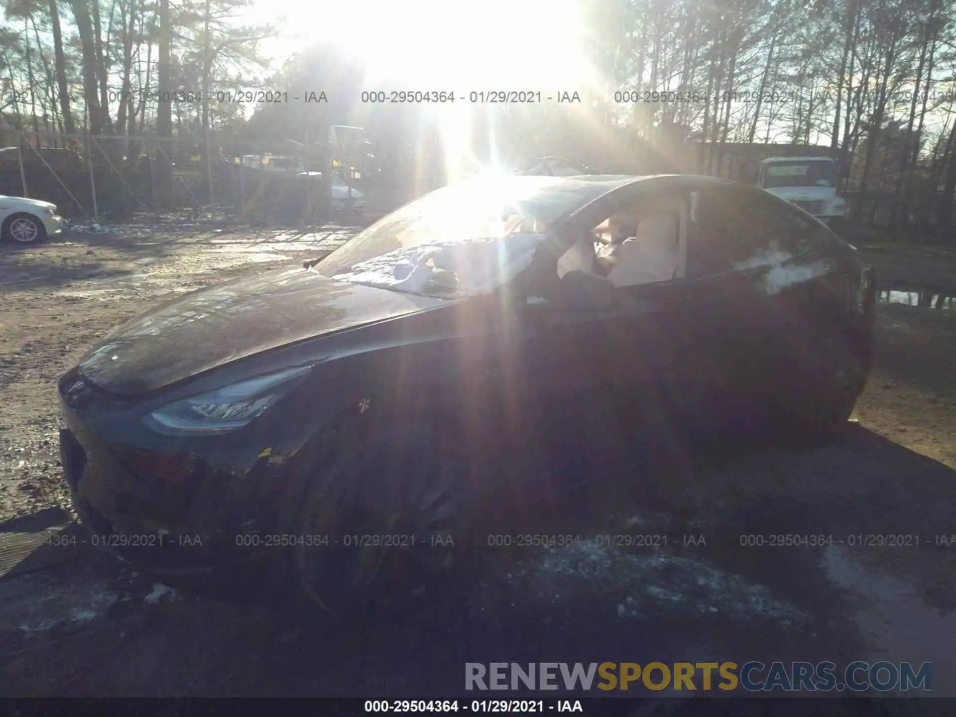 2 Photograph of a damaged car 5YJYGDEF5MF079403 TESLA MODEL Y 2021