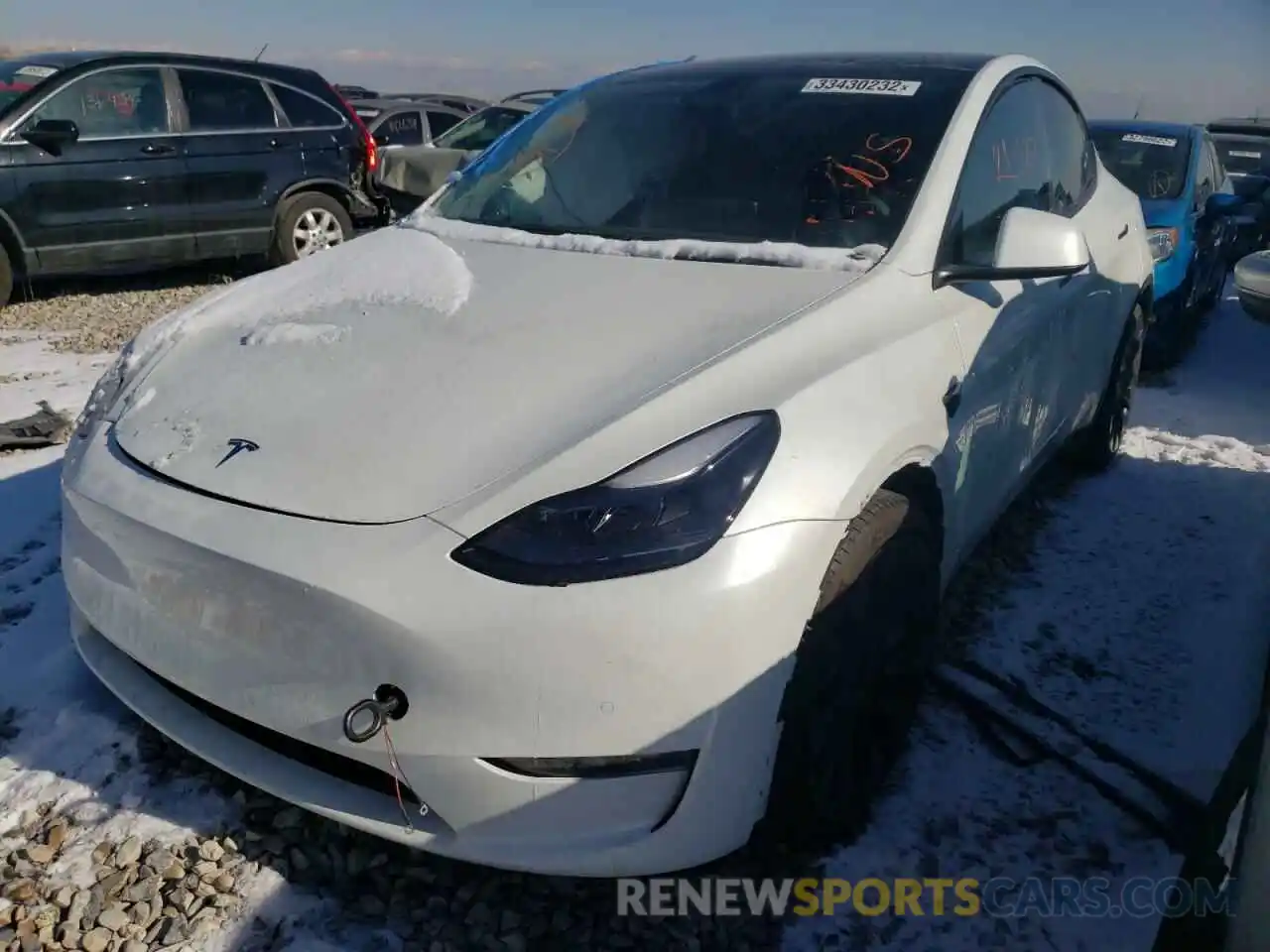 2 Фотография поврежденного автомобиля 5YJYGDEF5MF146730 TESLA MODEL Y 2021